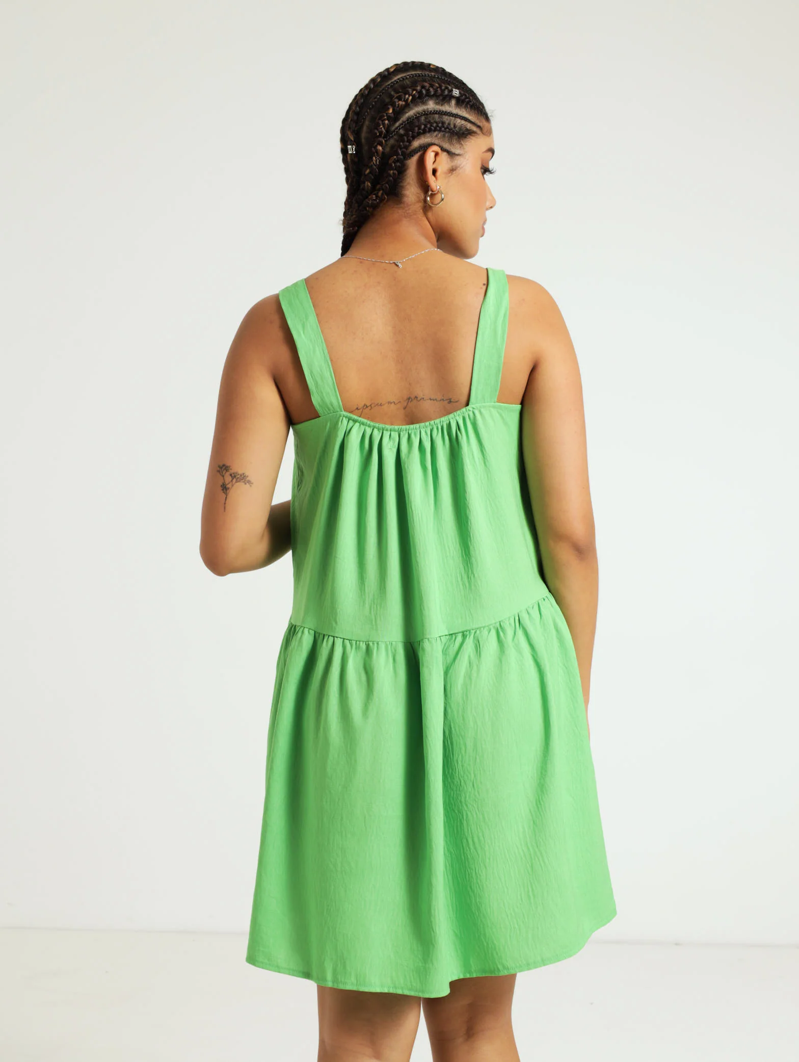 Strappy Tiered Mini Swing Dress - Image 3