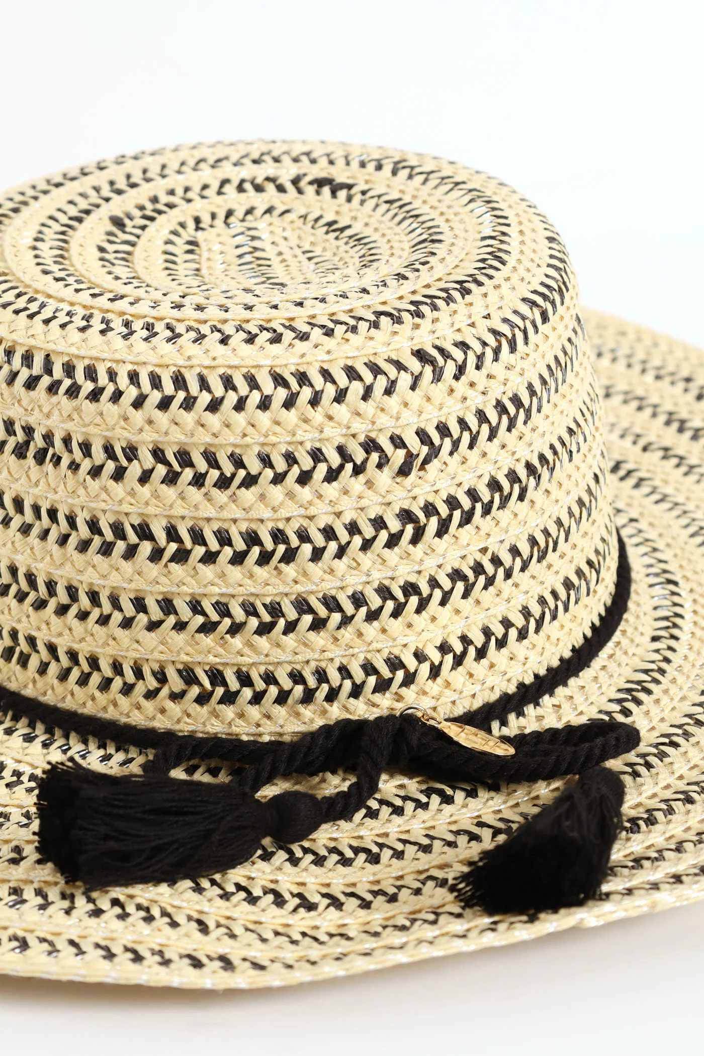 Straw Boater Hat - Natural - Image 3