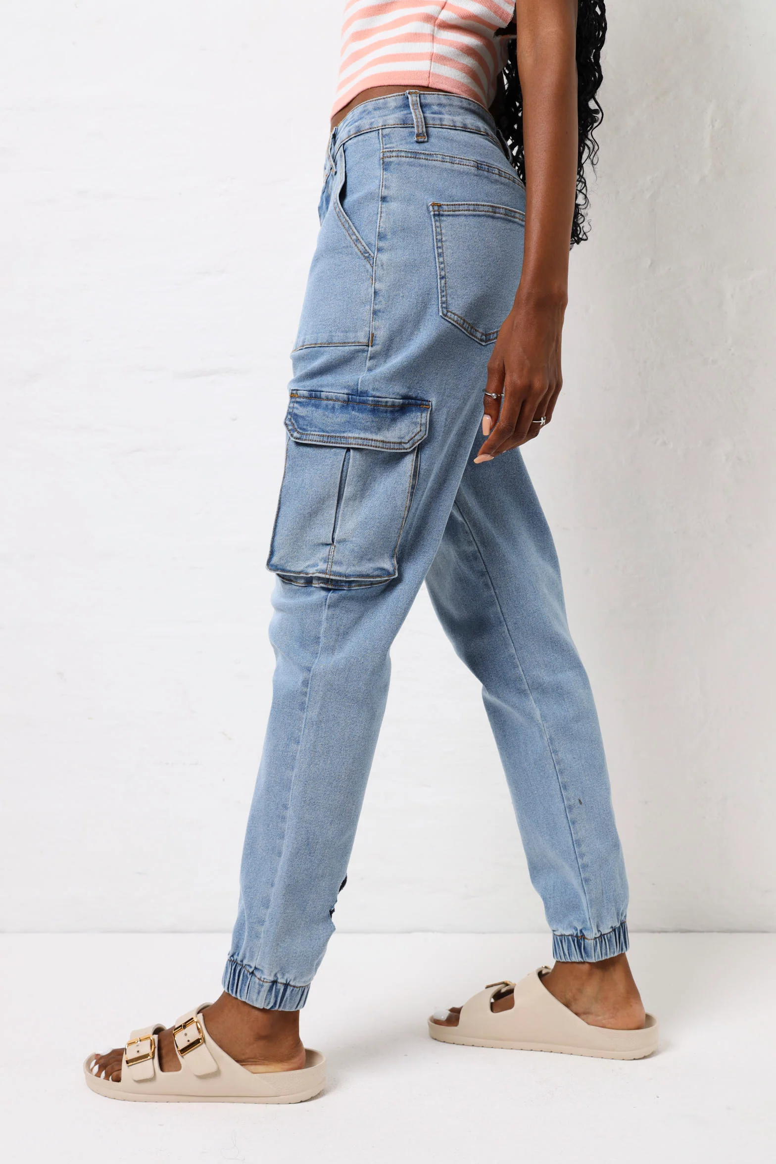 Stretch Cargo Jogger - Stonewash - Image 3