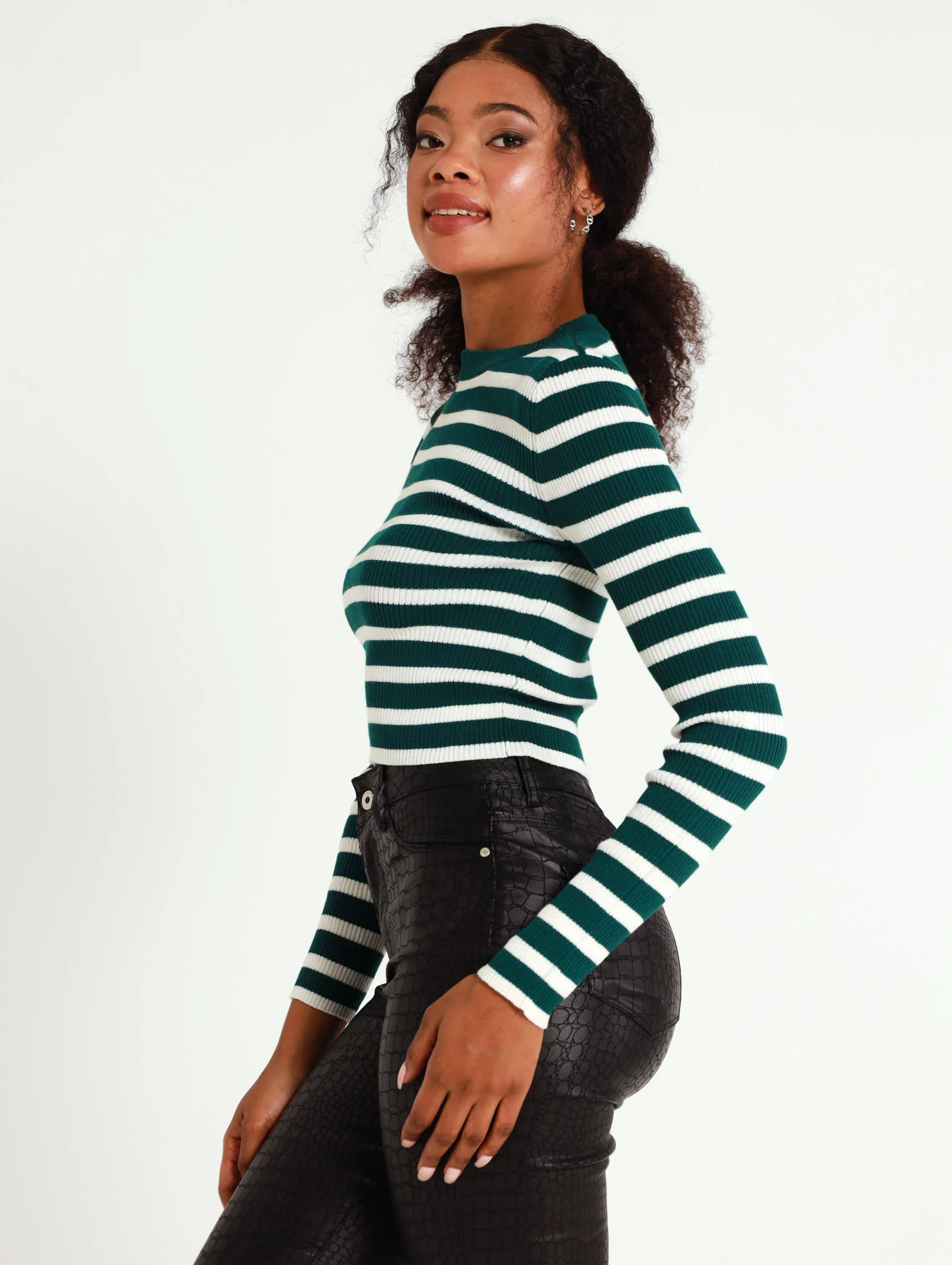 Stripe Crop Pullover - Image 2