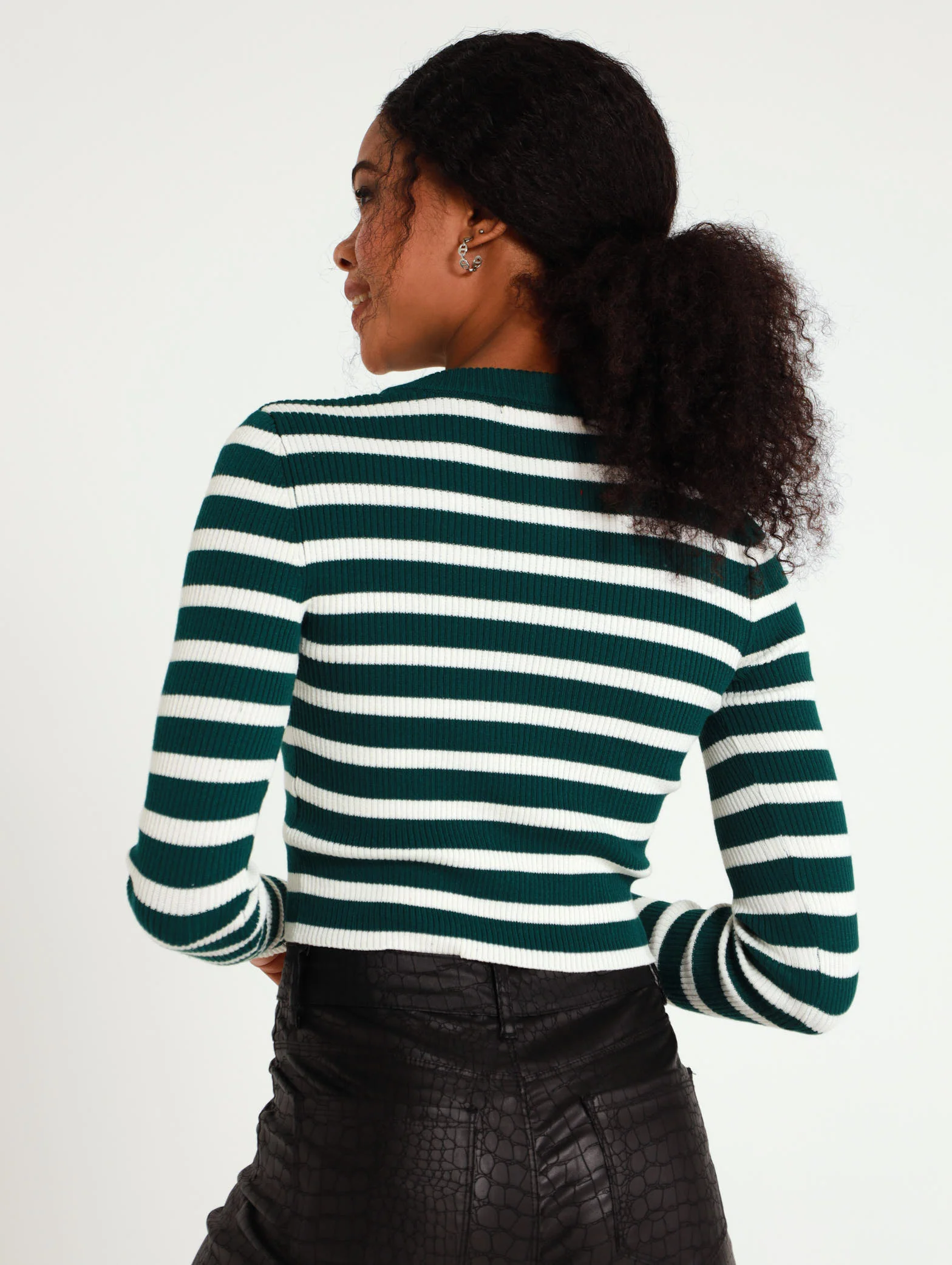Stripe Crop Pullover - Image 3