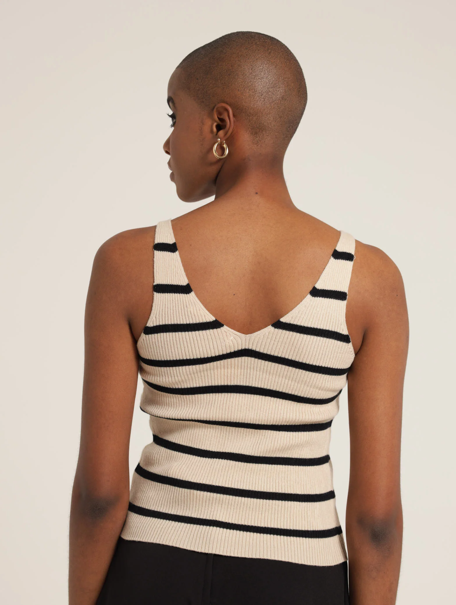 Stripe Knitwear Cami Top - Image 3