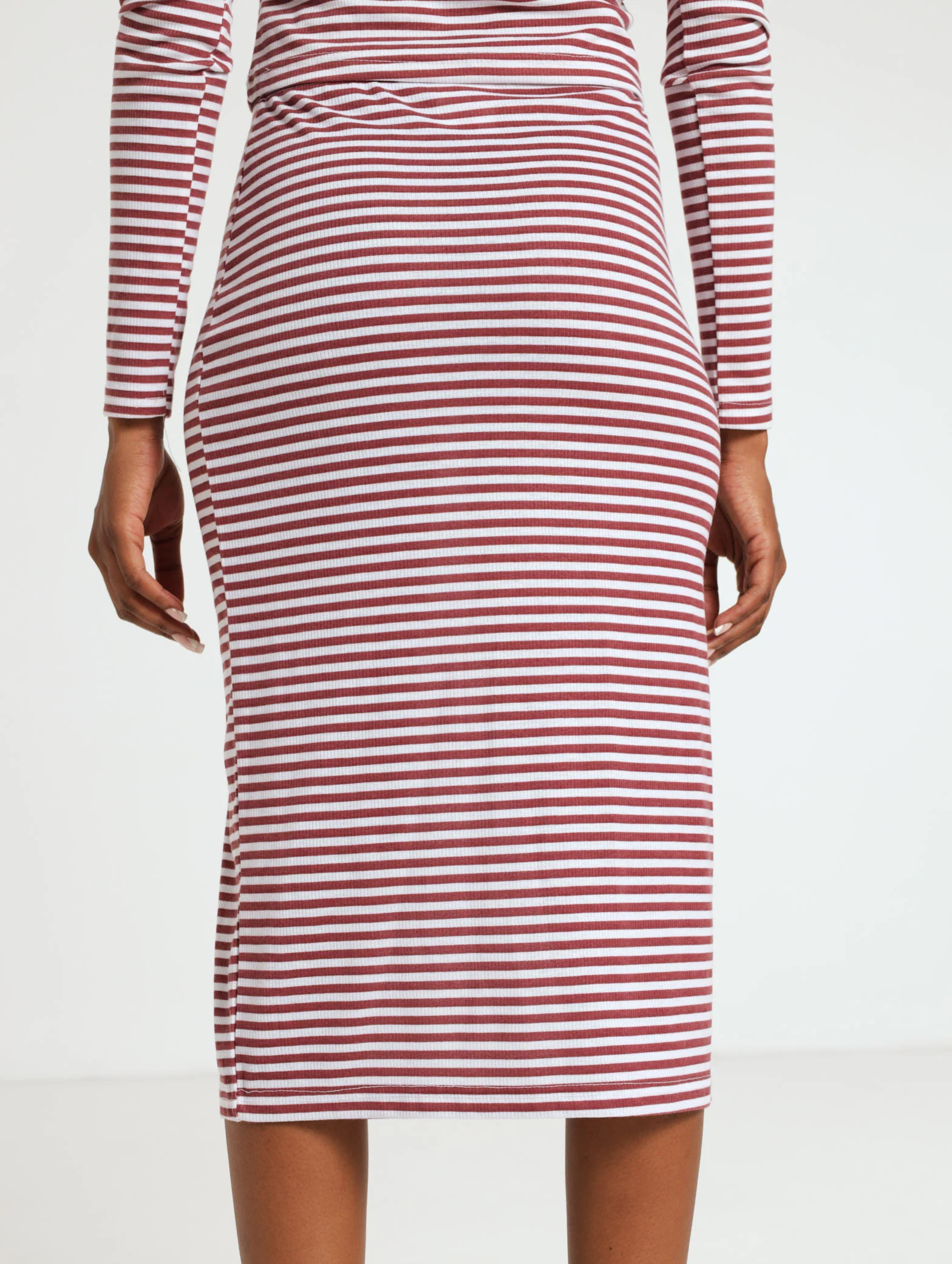 Stripe Rib Tube Skirt - Image 3