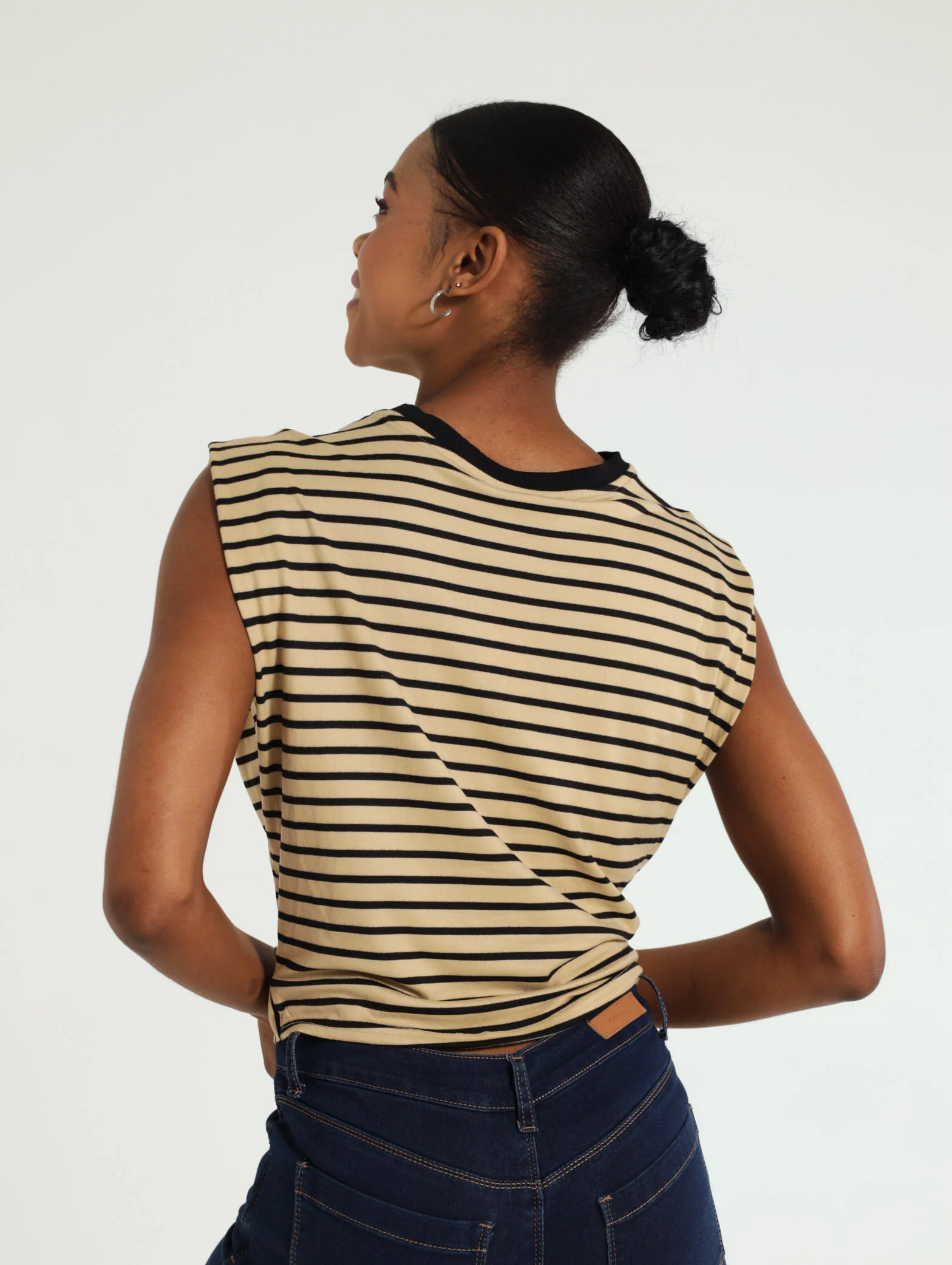 Stripe Twist Front Top - Image 3