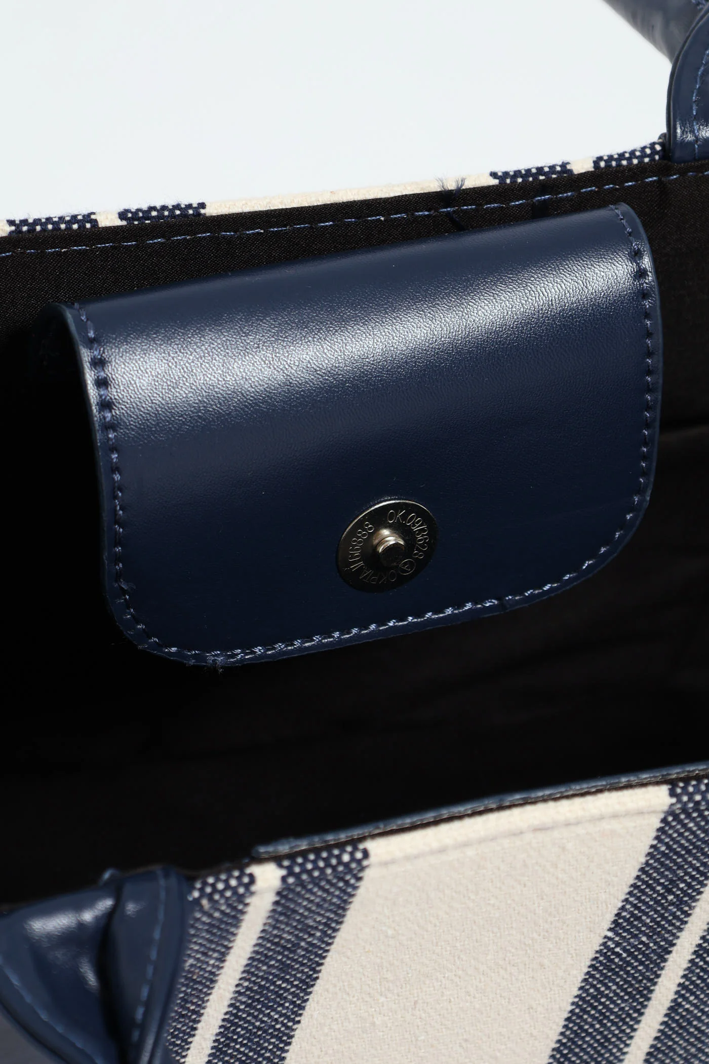 Striped Everyday Beach Tote Bag - Navy - Image 2