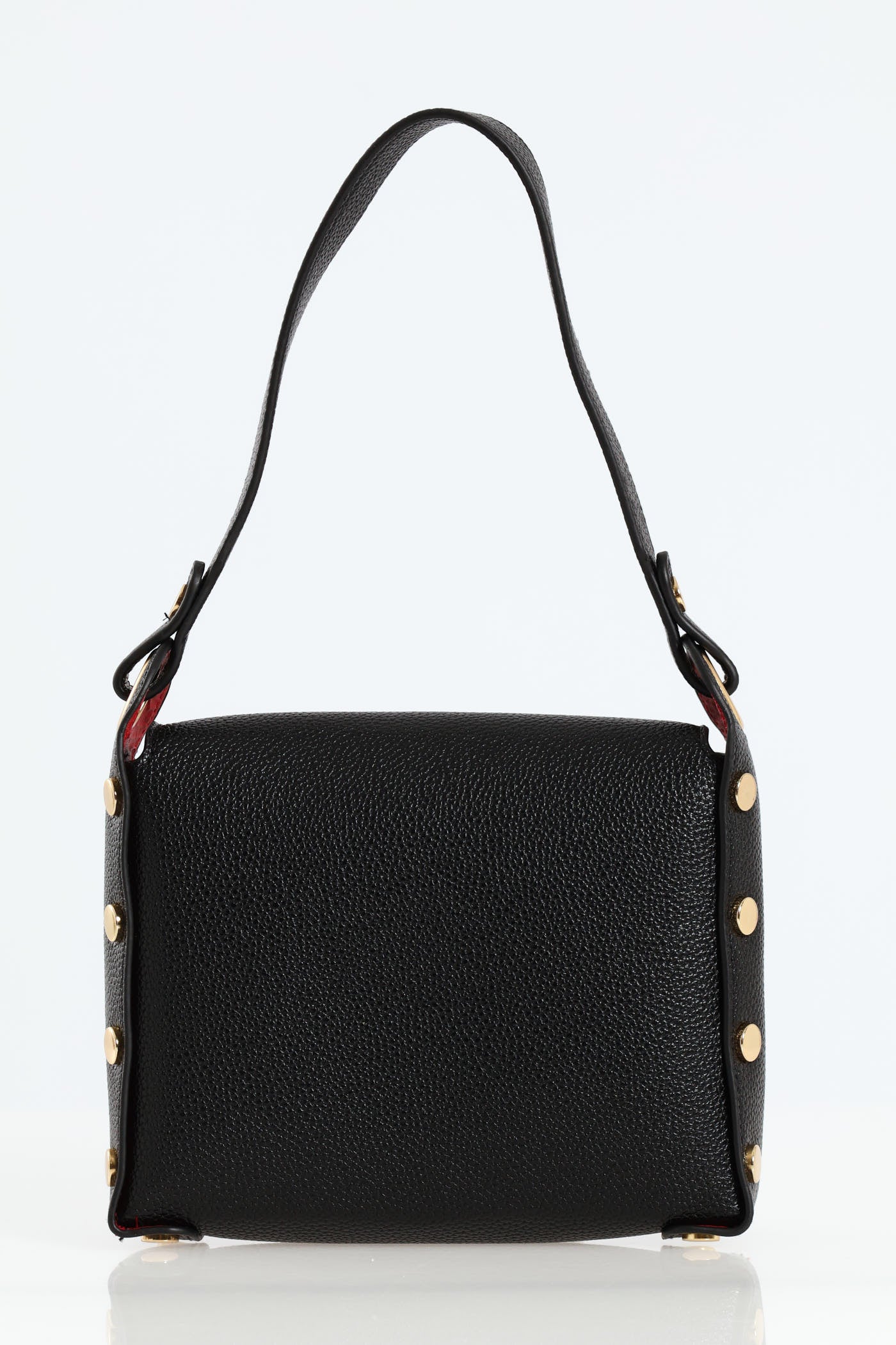 Stud Detail Bee Trim Satchel - Black - Image 3