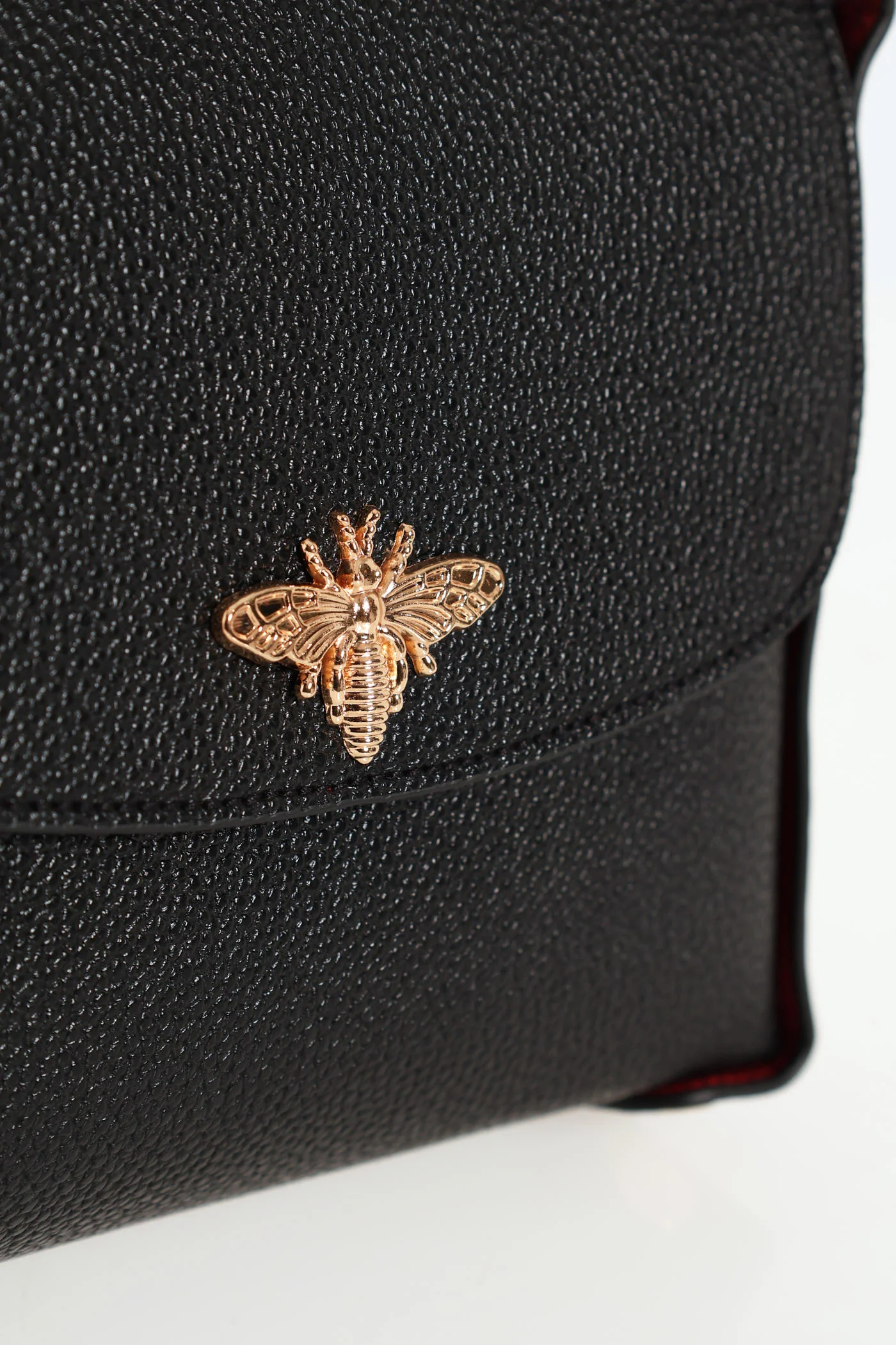 Stud Detail Bee Trim Satchel - Black - Image 5