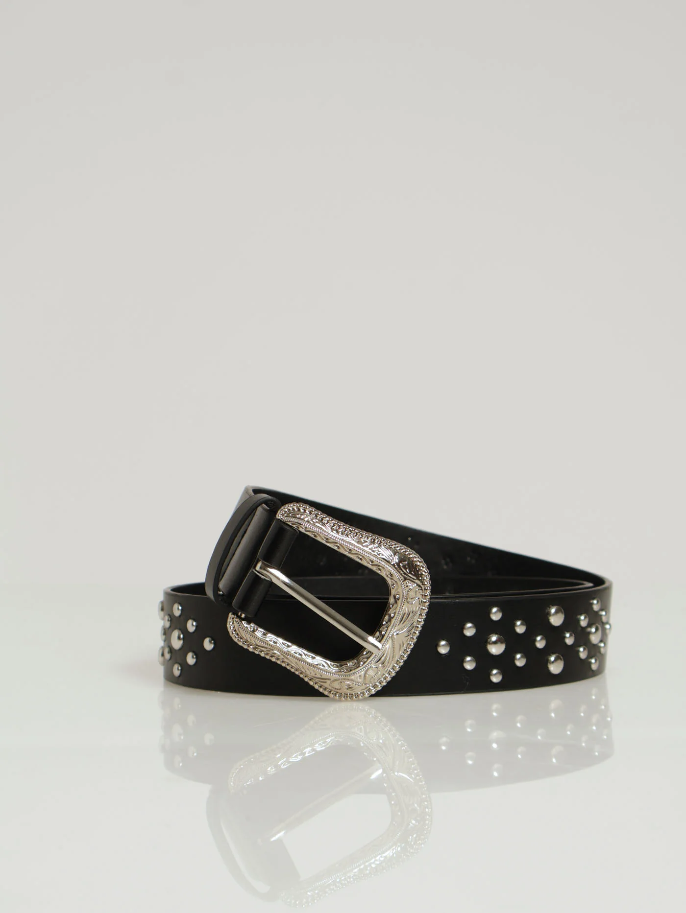 Studded Western Belt - Black