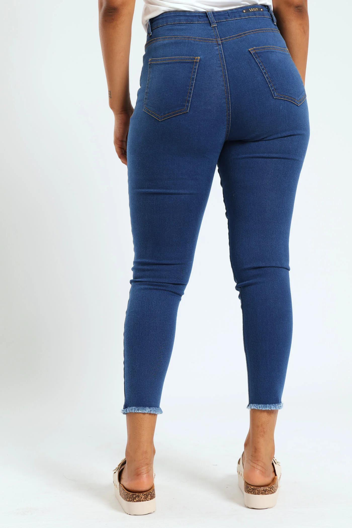 Hi-Rise Ankle Grazer Skinny Jean - Stonewash - Image 4