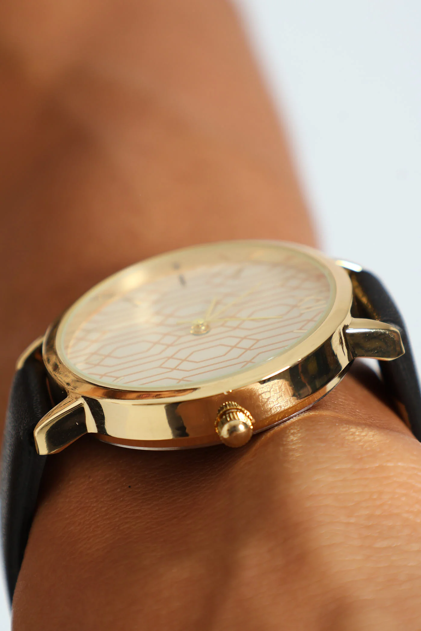 Swirl Print Inner Dial Watch - Black - Image 3