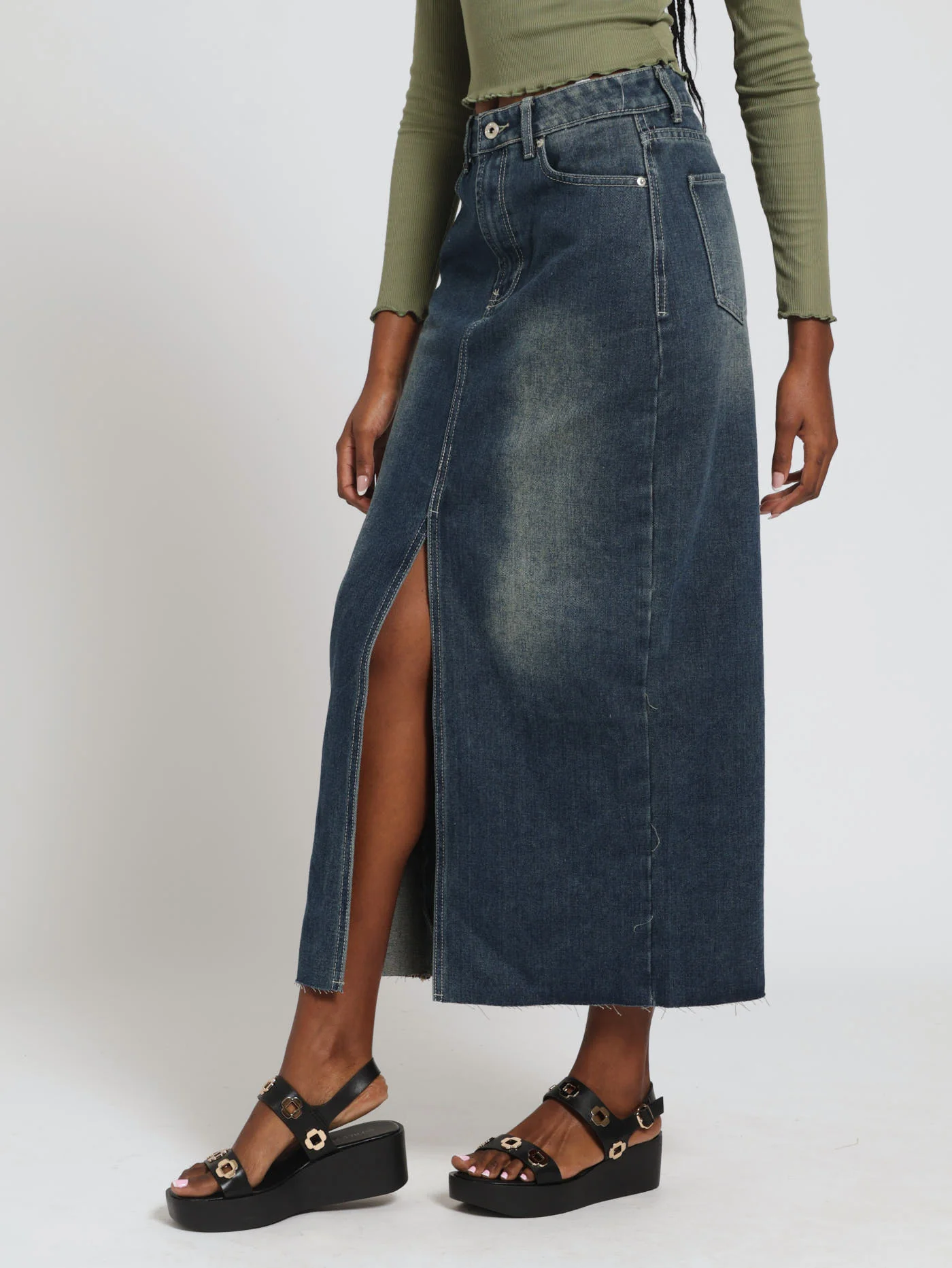 Tea Stain Midi Skirt - Image 2