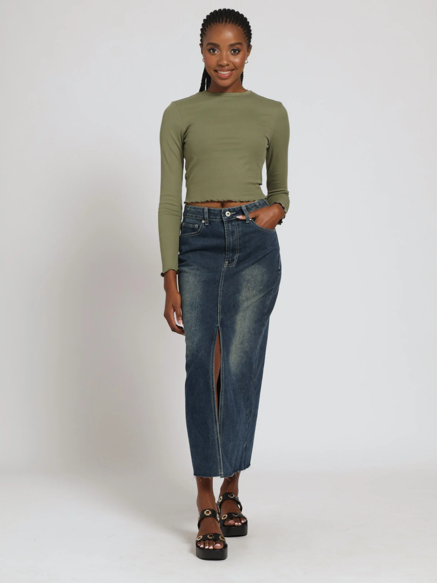 Tea Stain Midi Skirt - Image 4