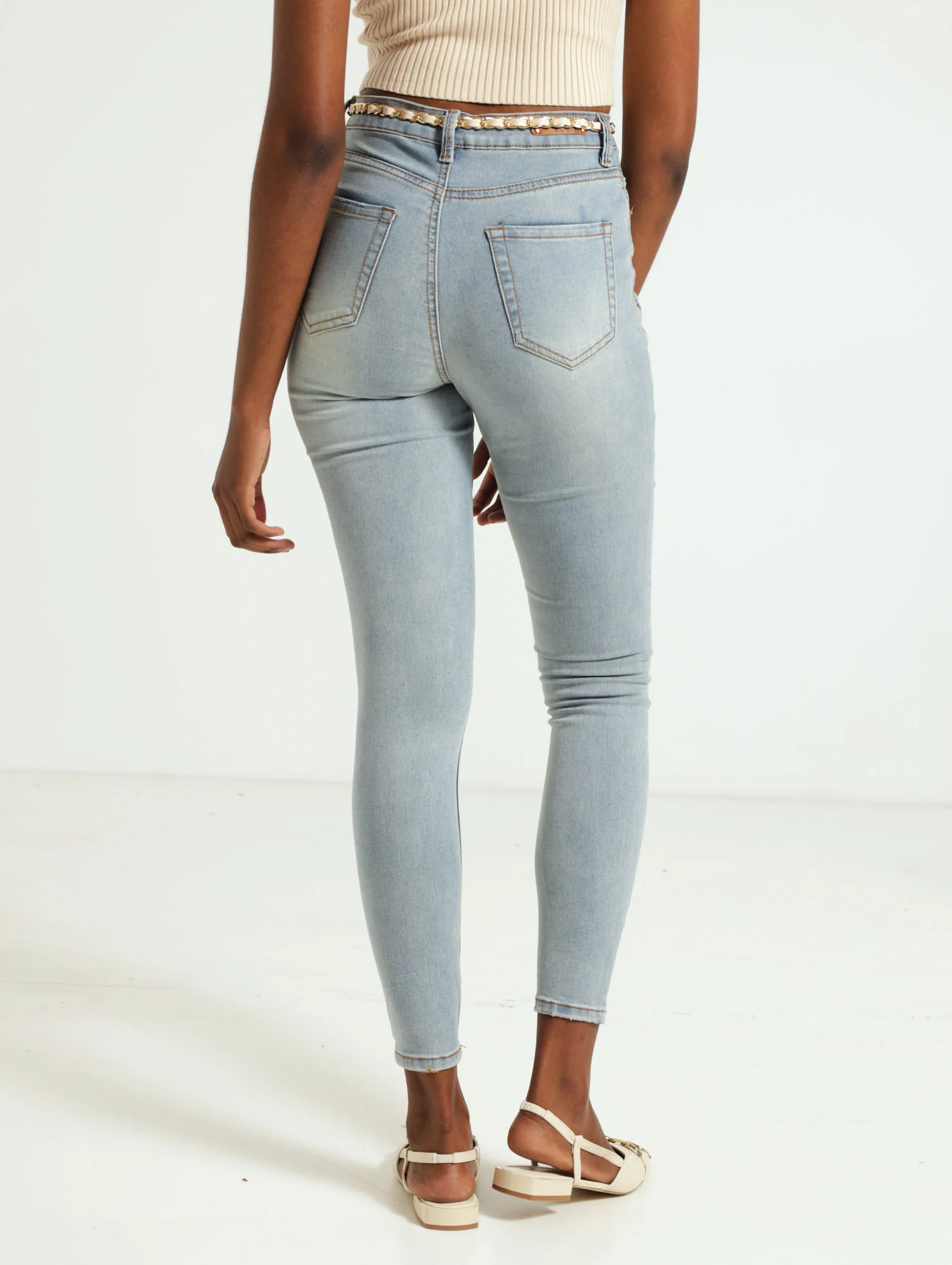 Tea Stained Abraised Skinny Jean - Image 3