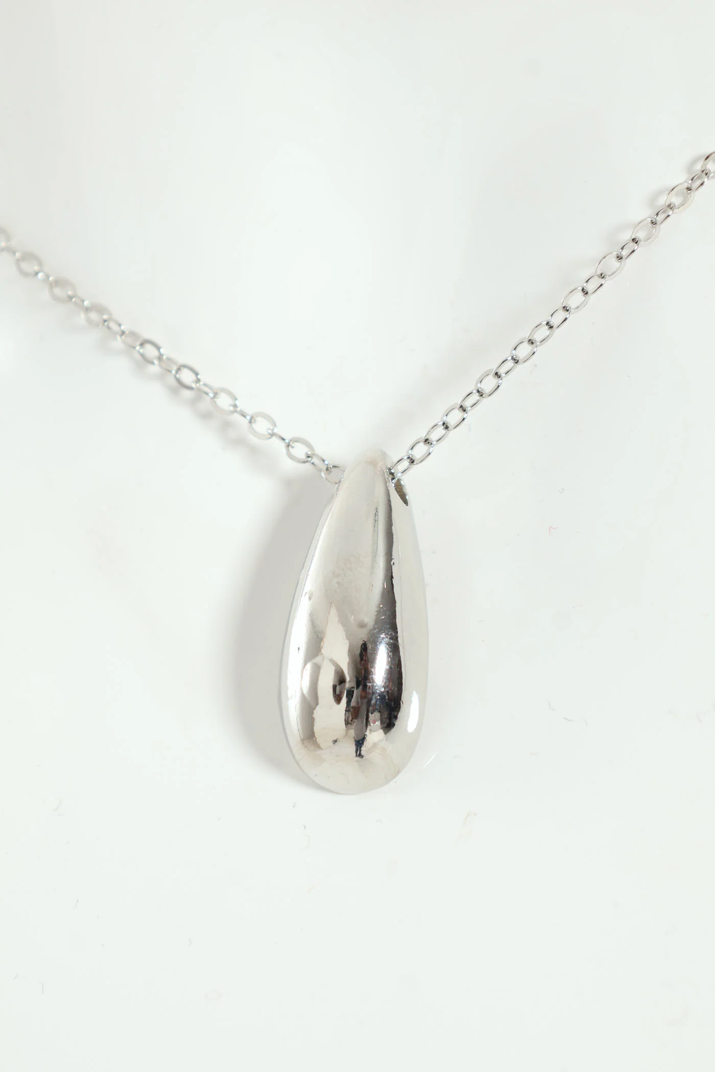 Teardrop Necklace - Silver - Image 3