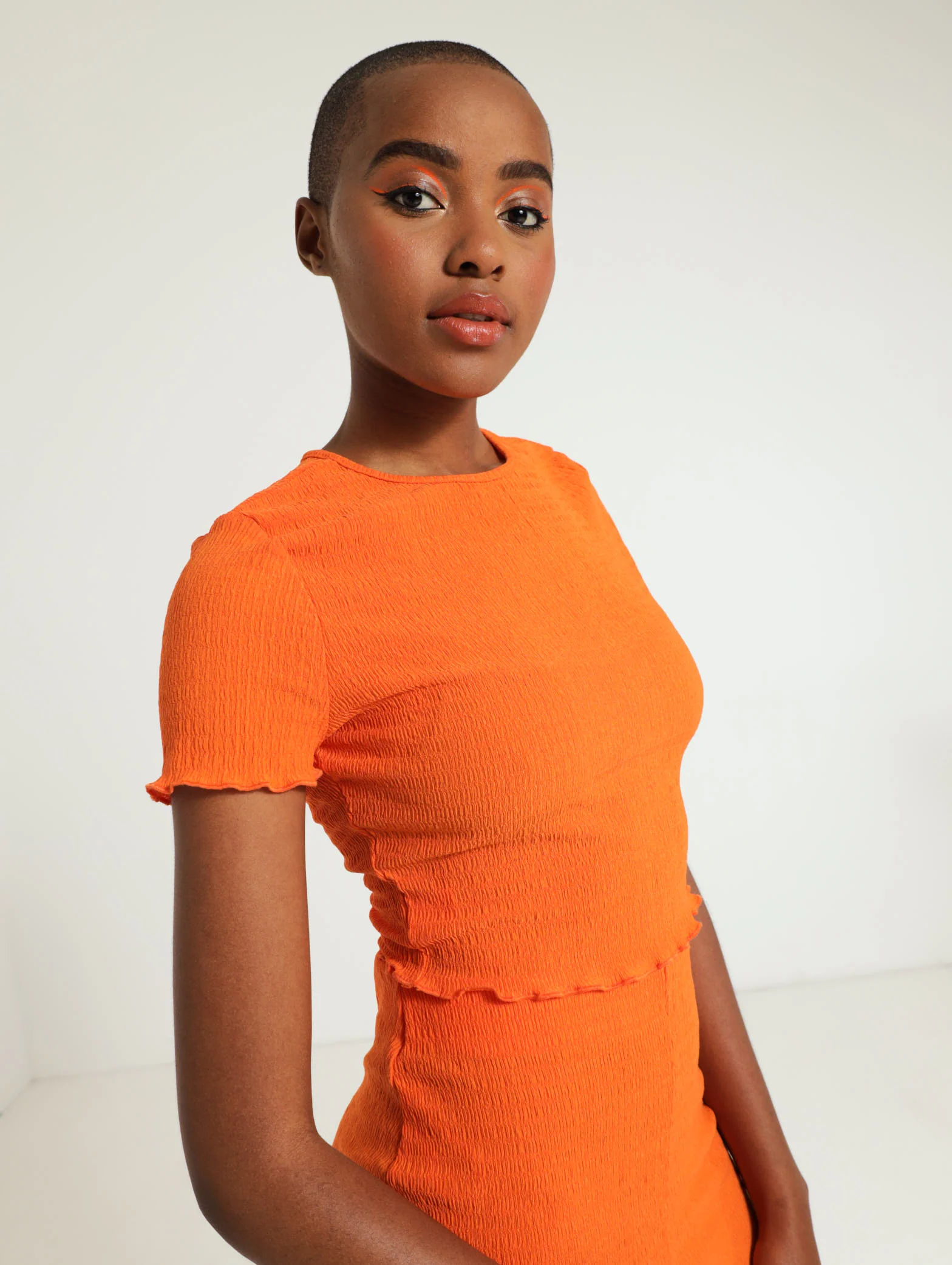 Textured Flossed Hem Tee - Image 2