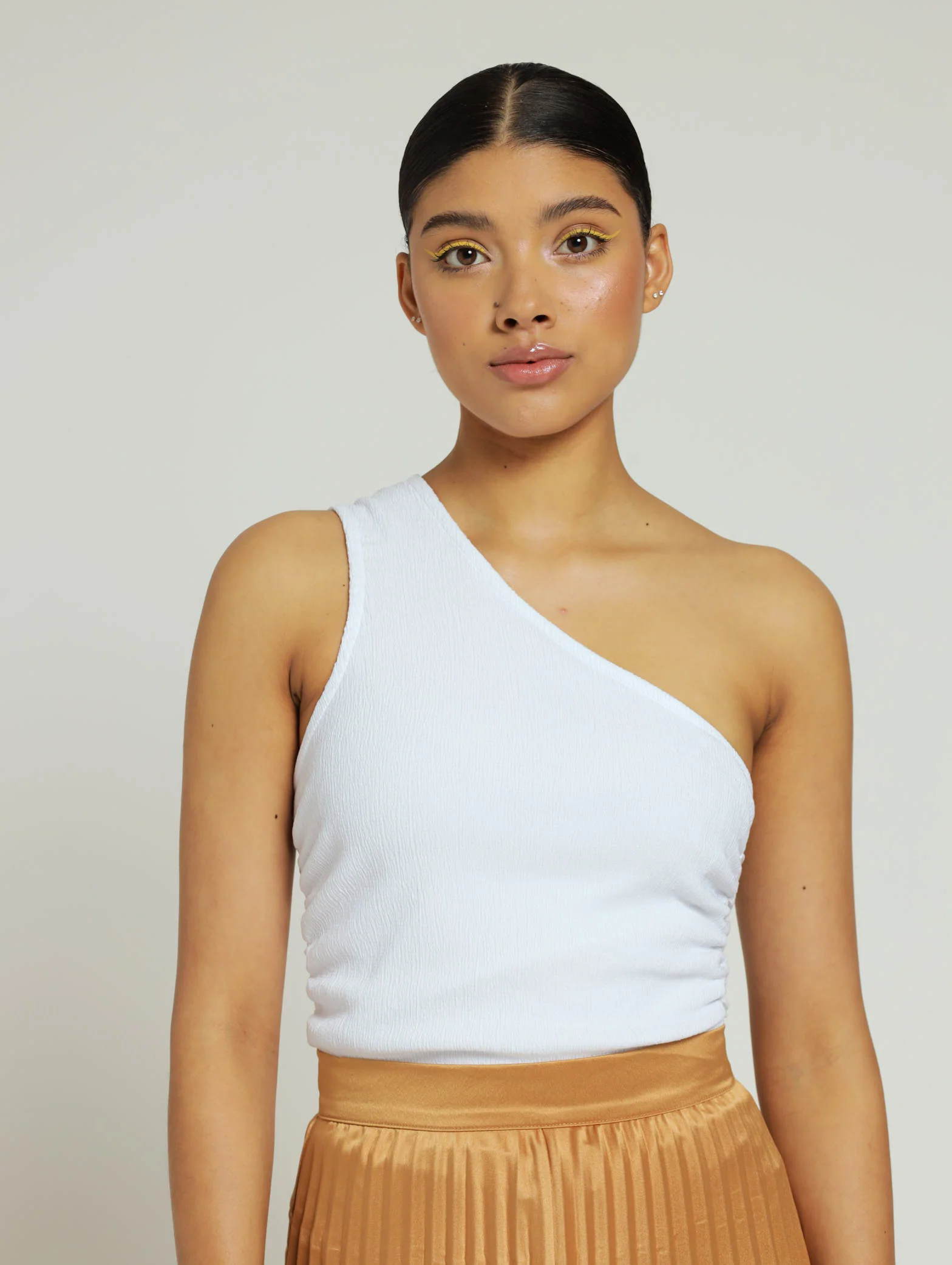 Textured Knit Top - White - Image 3