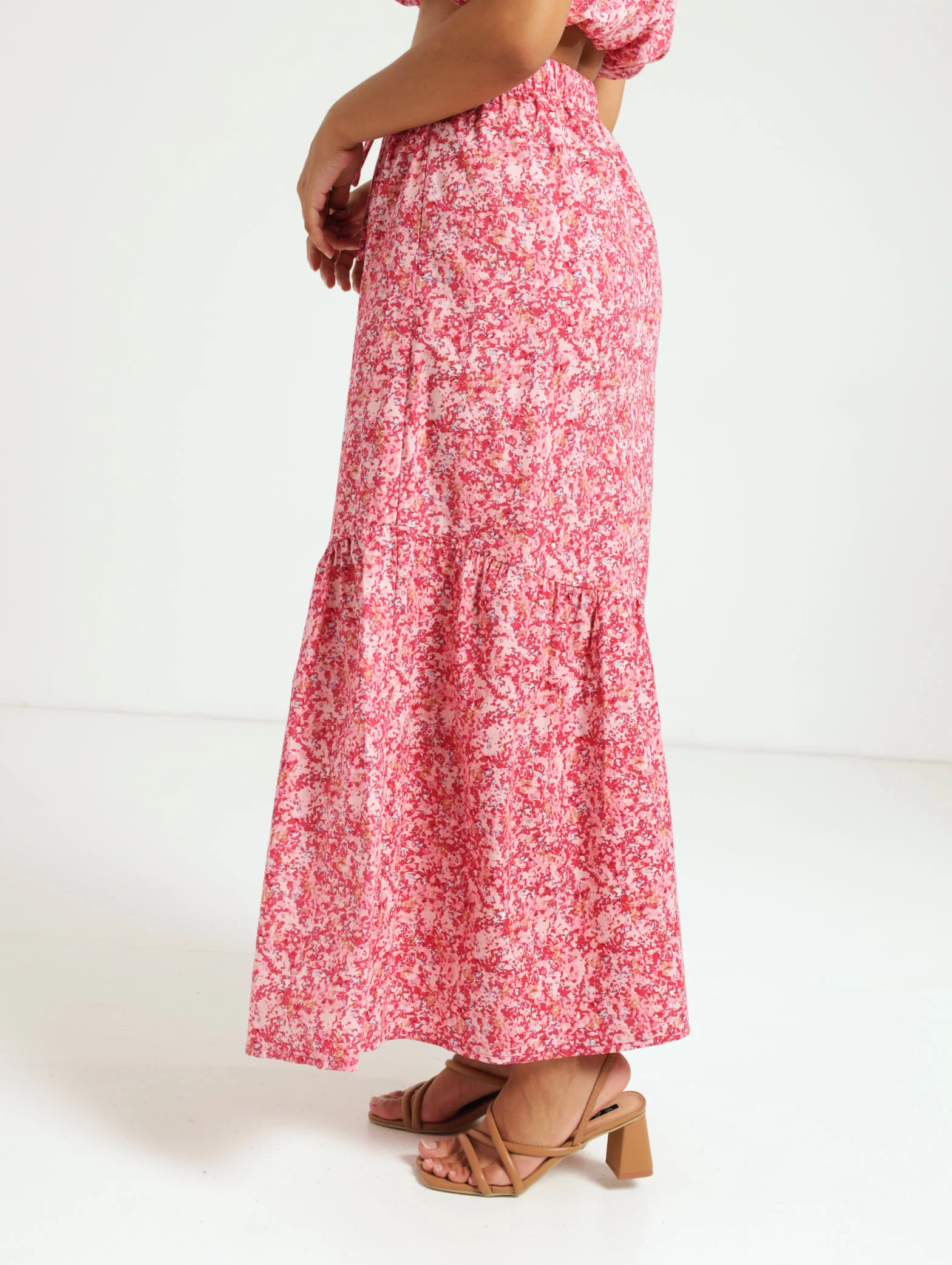 Tiered Printed Midi Skirt - Image 2