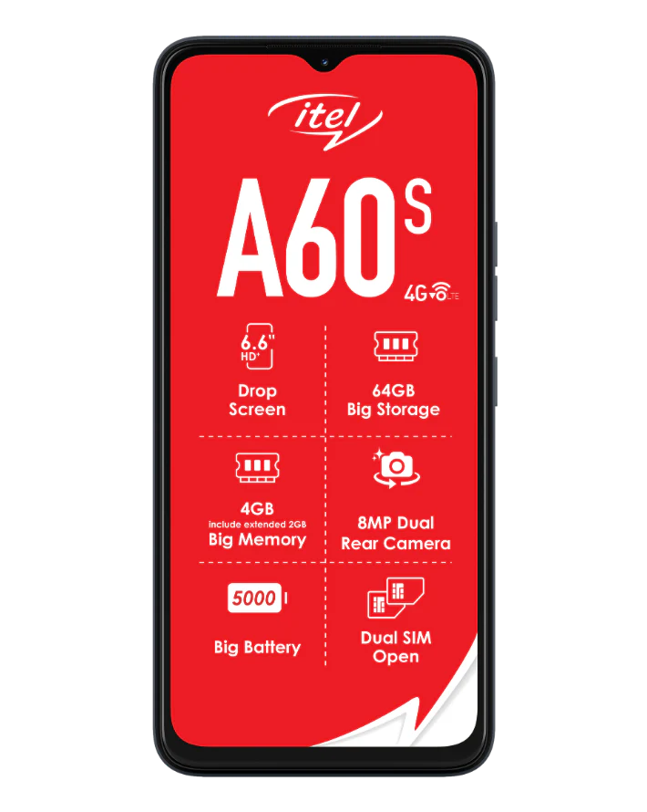 A60S 64GB Dual Sim Black Cellphone Telkom
