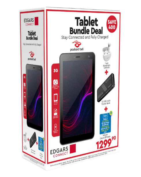 Tablet Bundle Deal Single Sim Black Telkom