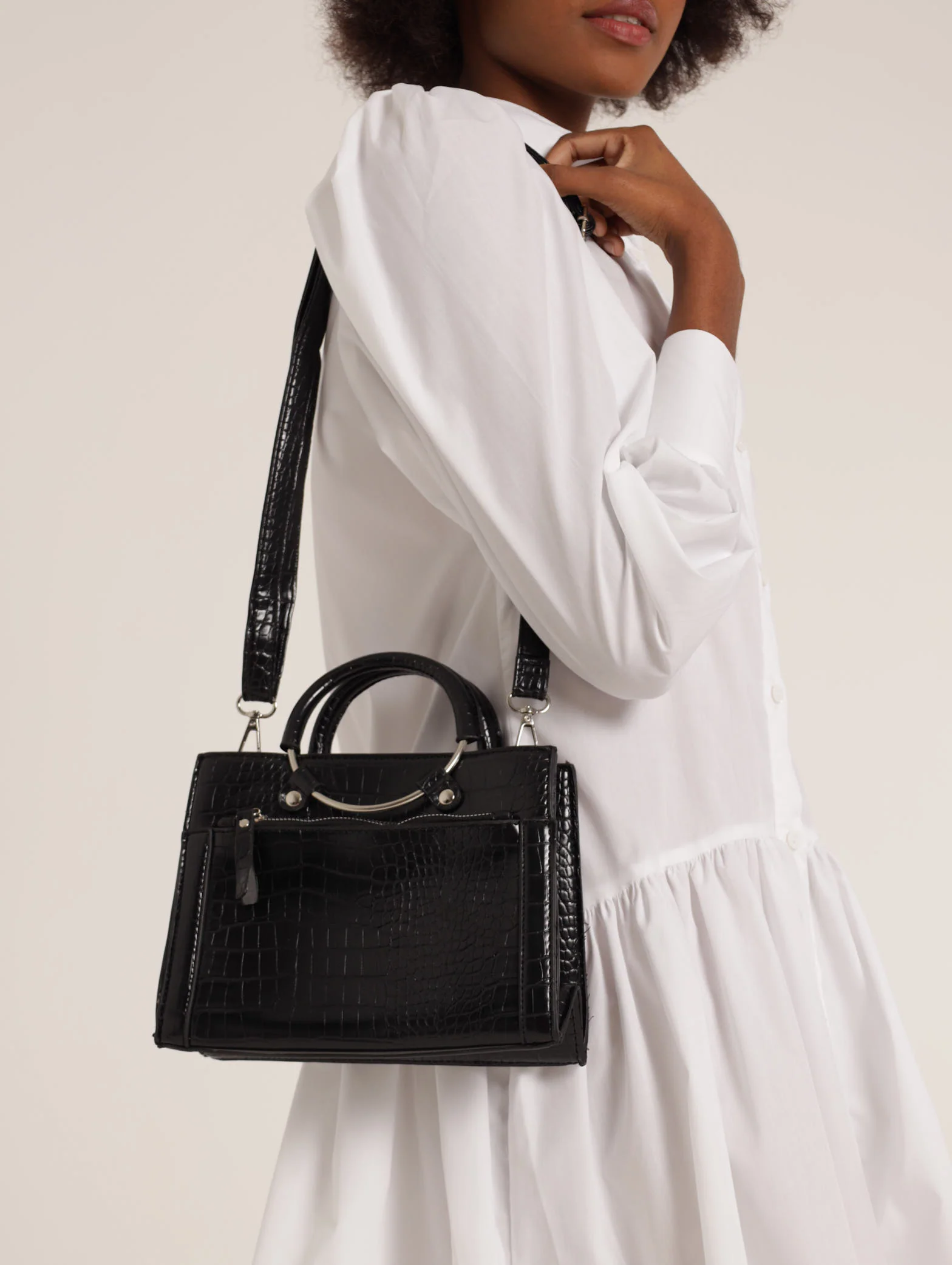 Tote Bag With Metal Handle