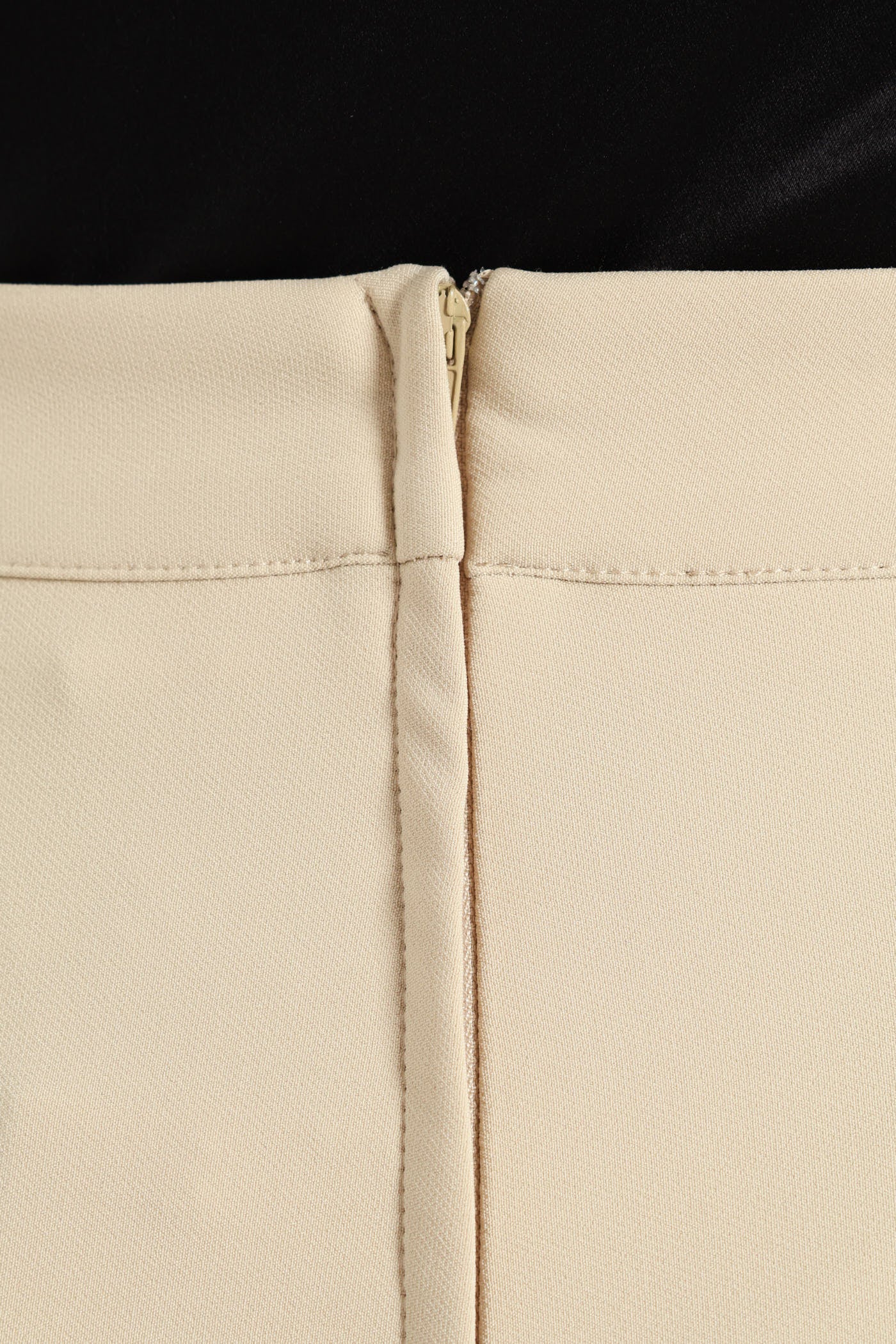 Trim Detail Wideleg Pants - Nude - Image 3