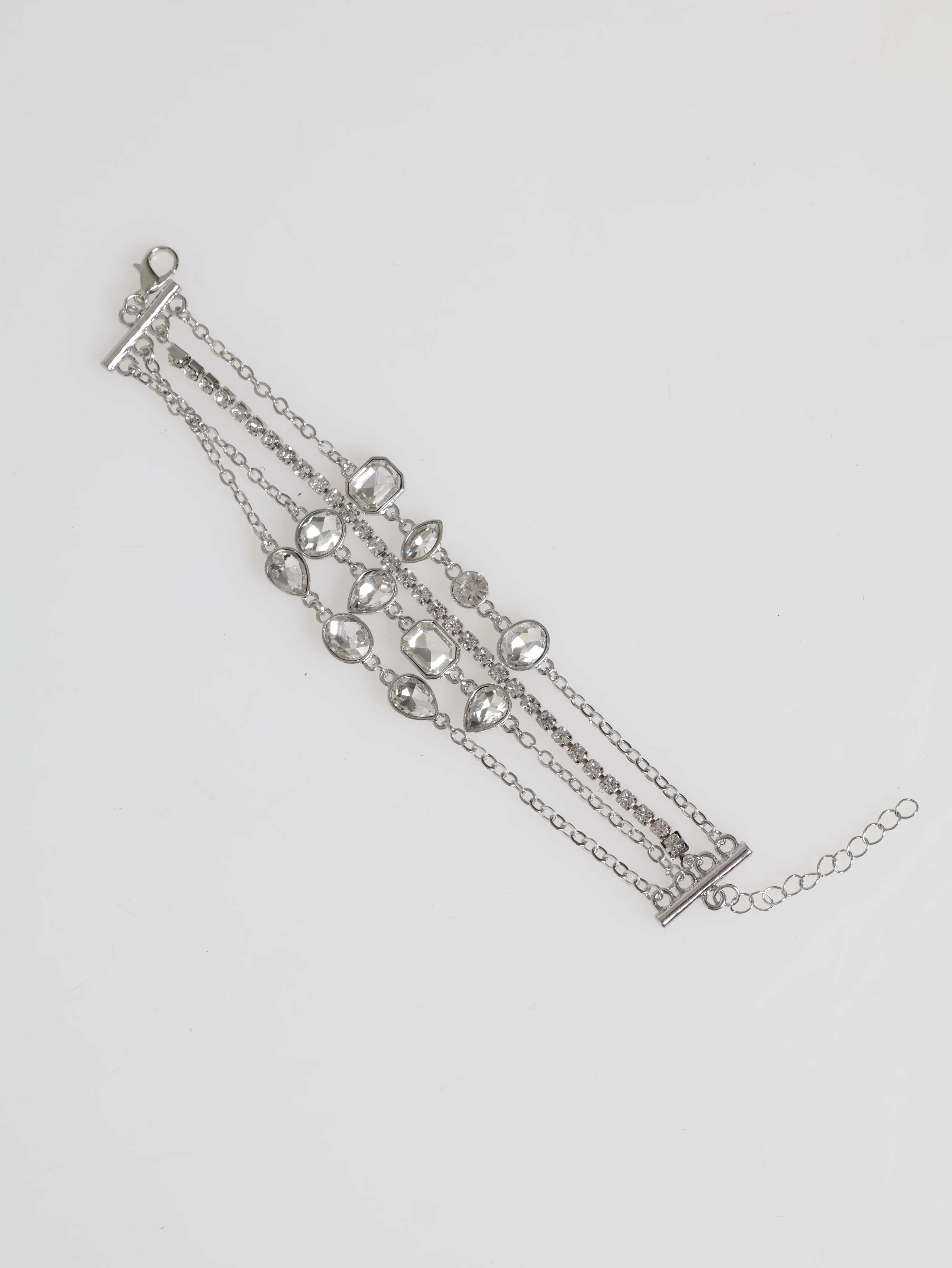 Triple Gem Bracelet - Silver