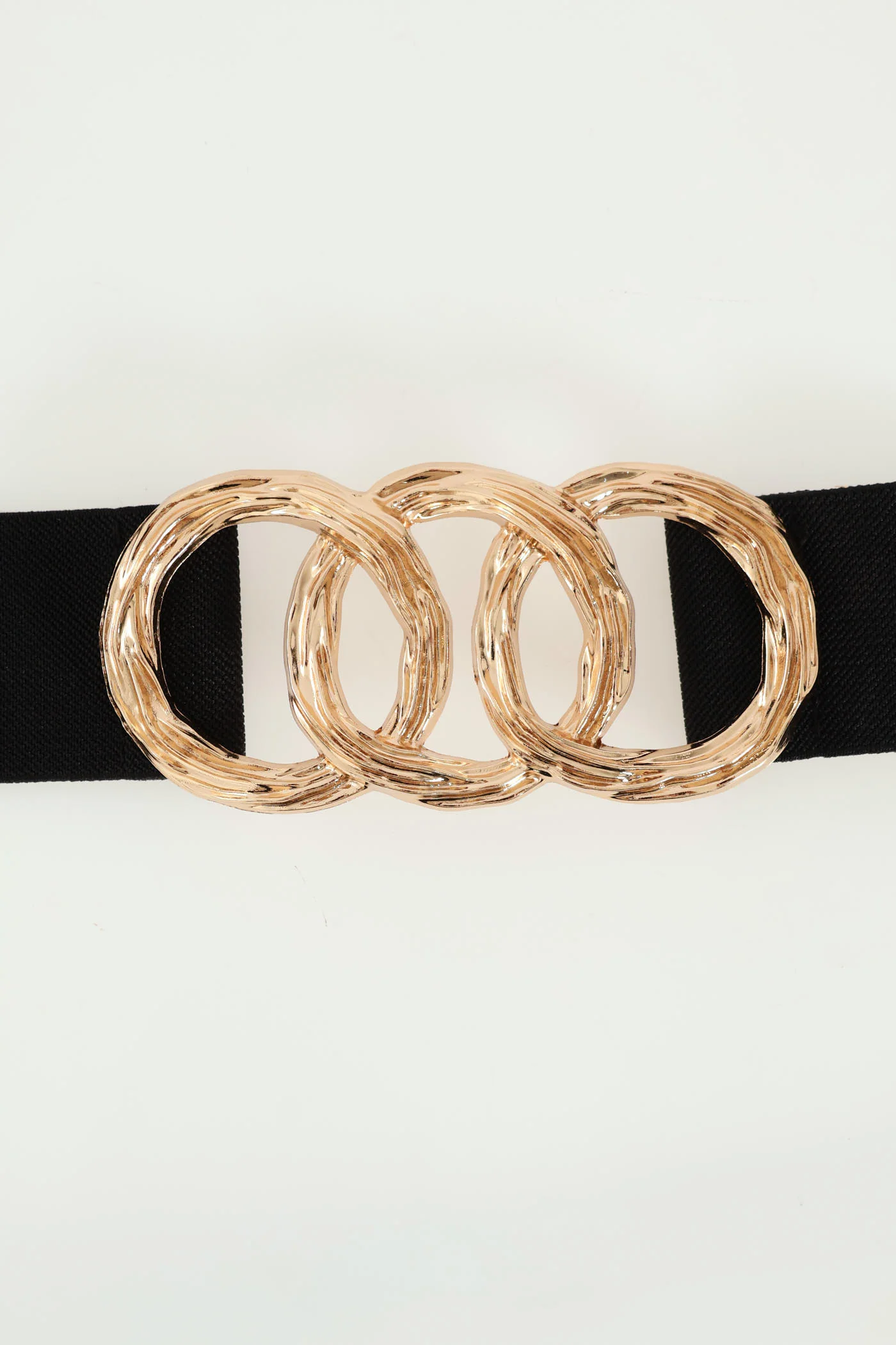 Triple Ripple Connected Waisted Belt - Black - Image 3