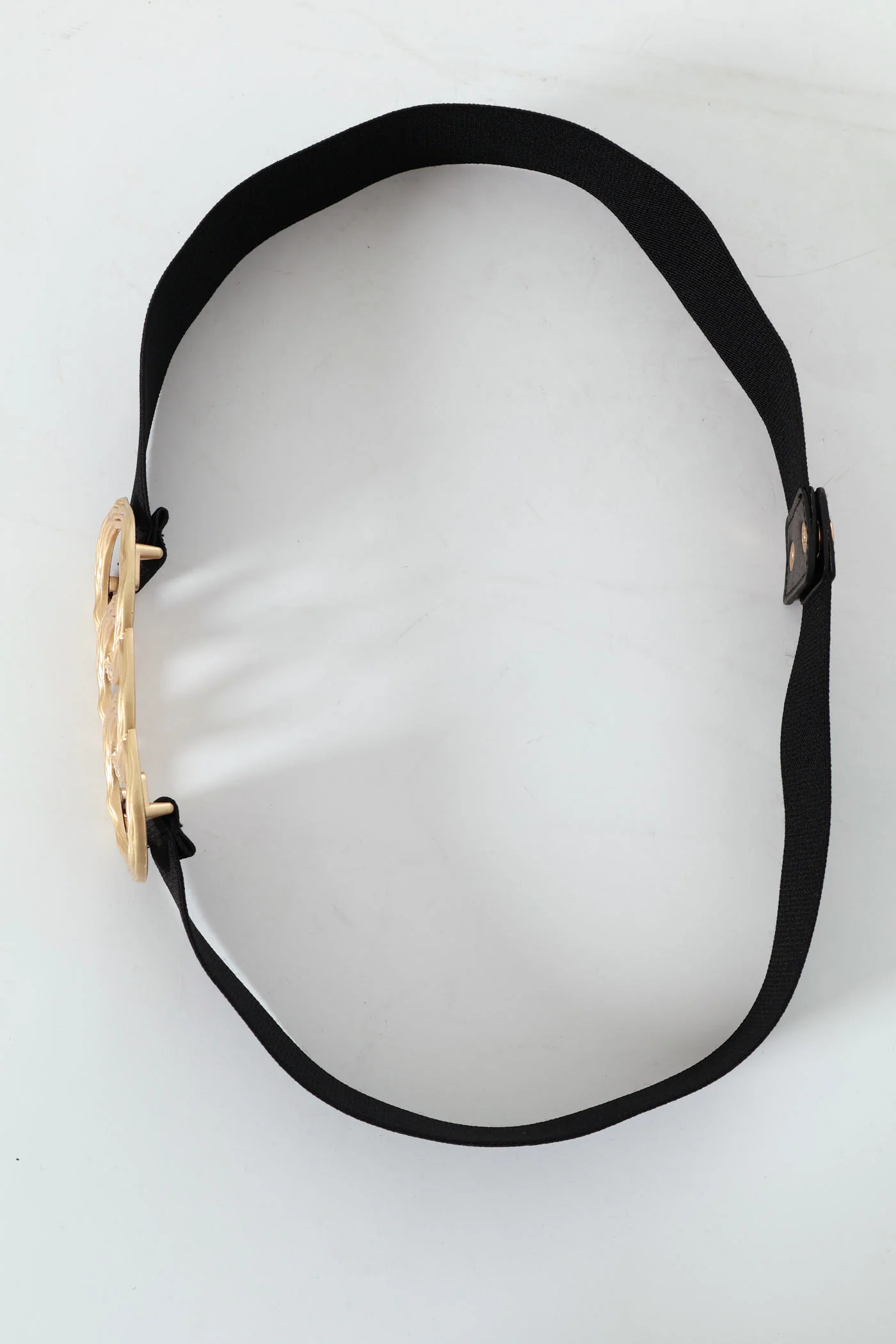 Triple Ripple Connected Waisted Belt - Matte Gold - Image 3