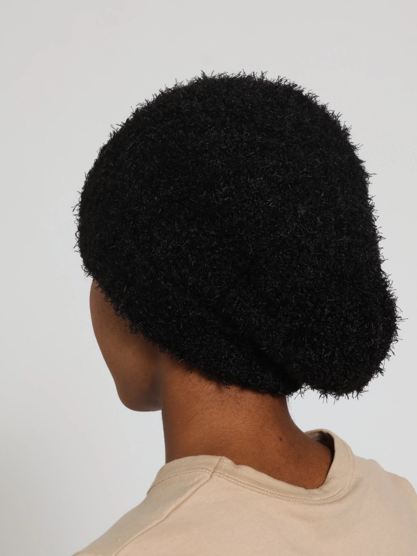 Turn Up Detailed Beanie - Black - Image 3