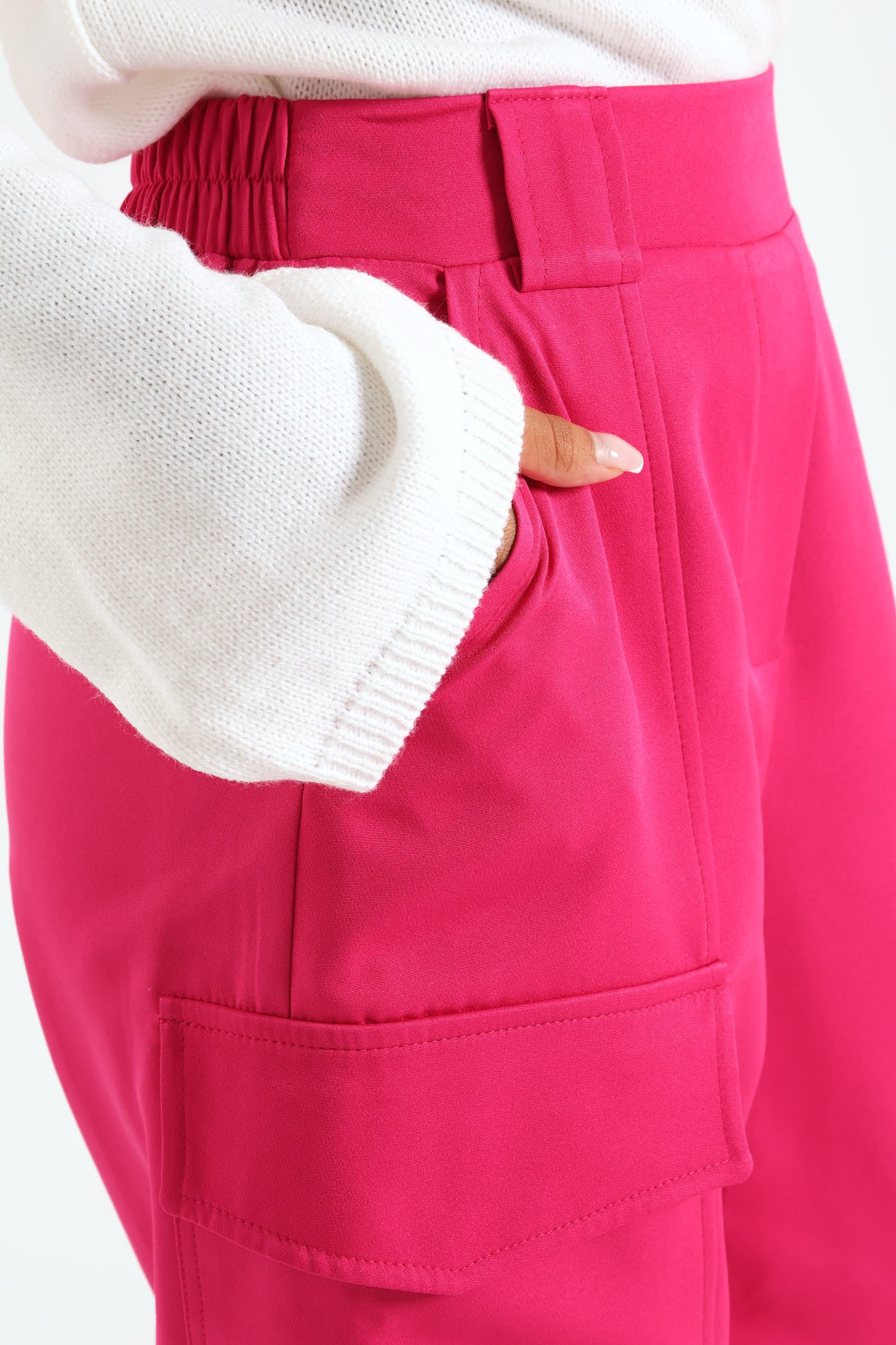 Turnup Barbi Cargo Pants - Pink - Image 3