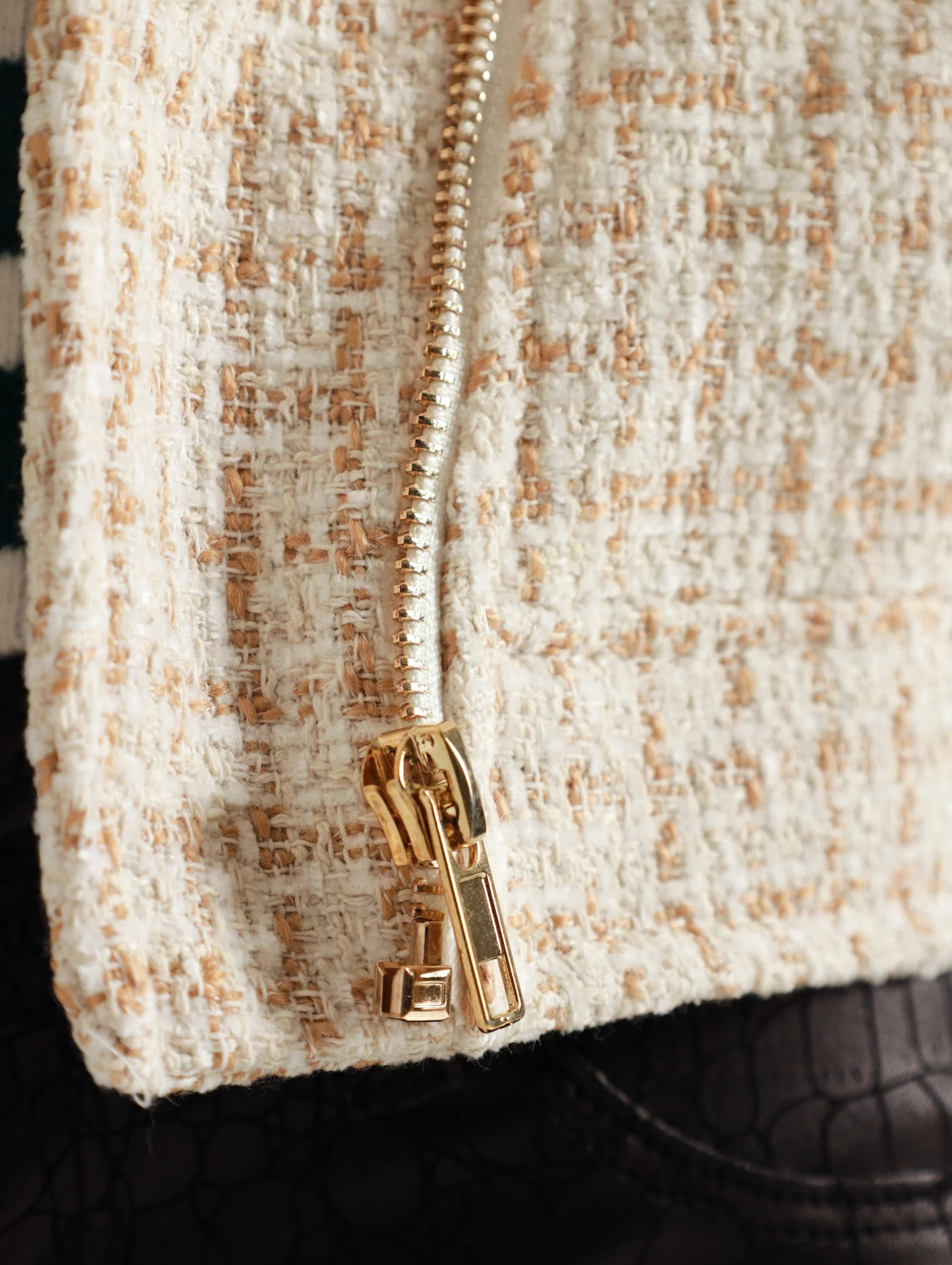 Tweed Biker Jacket - Image 4