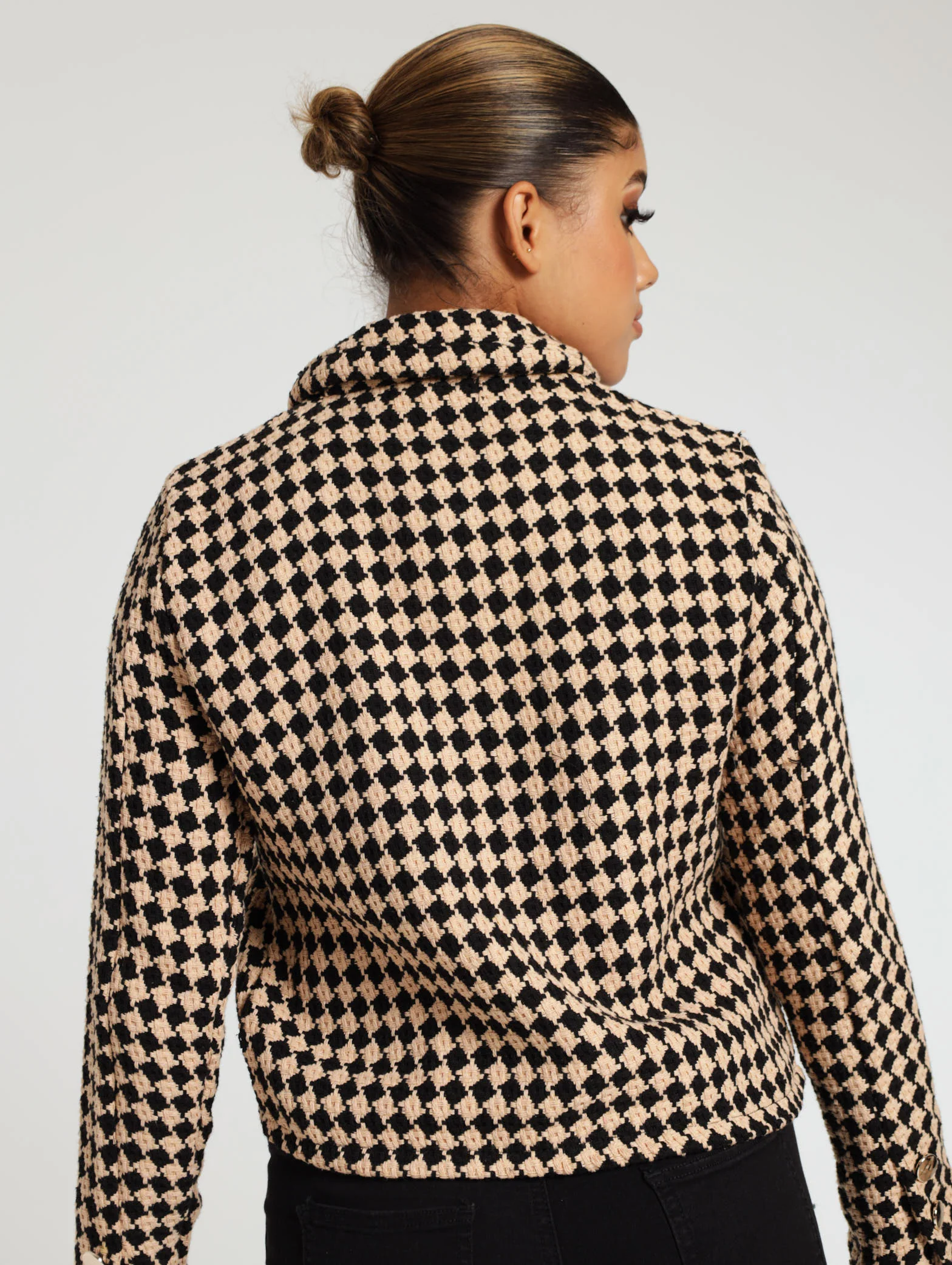 Tweed Houndstooth Shacket - Image 3