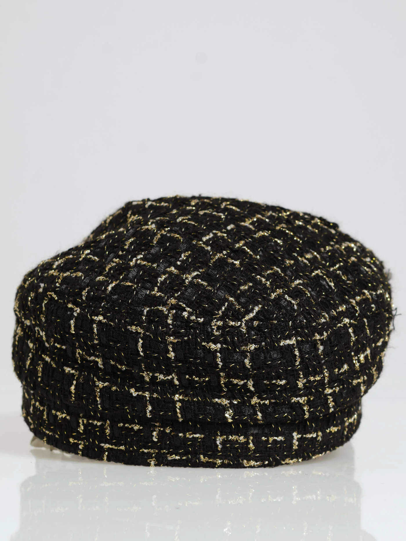 Tweed Poor Boy Hat - Black - Image 3