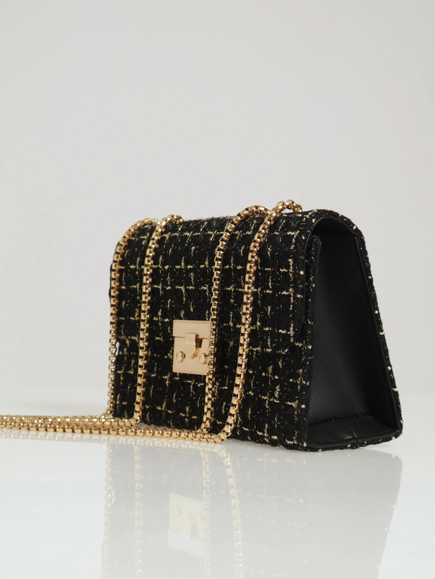 Tweed Satchel - Black - Image 2