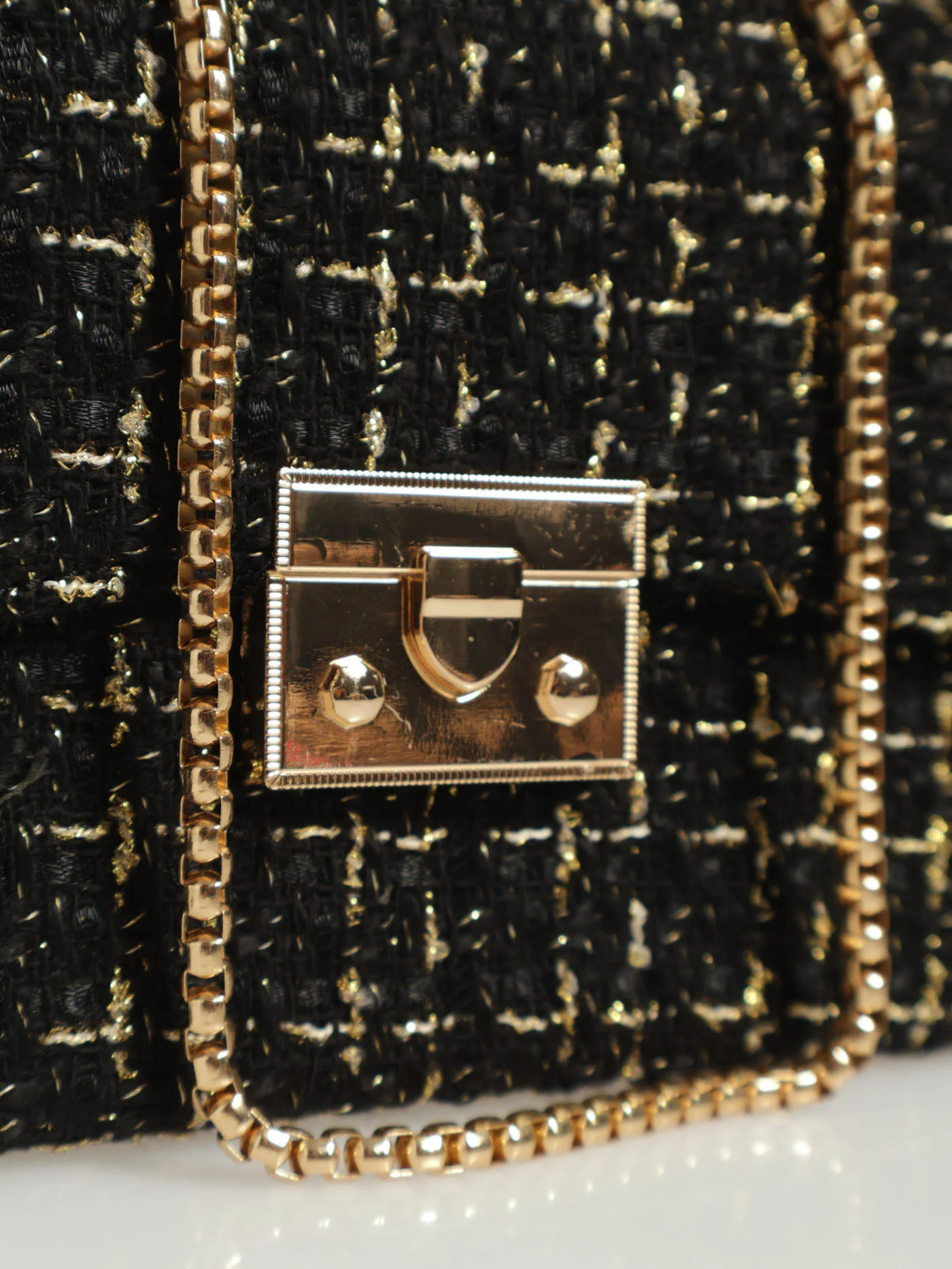 Tweed Satchel - Black - Image 4