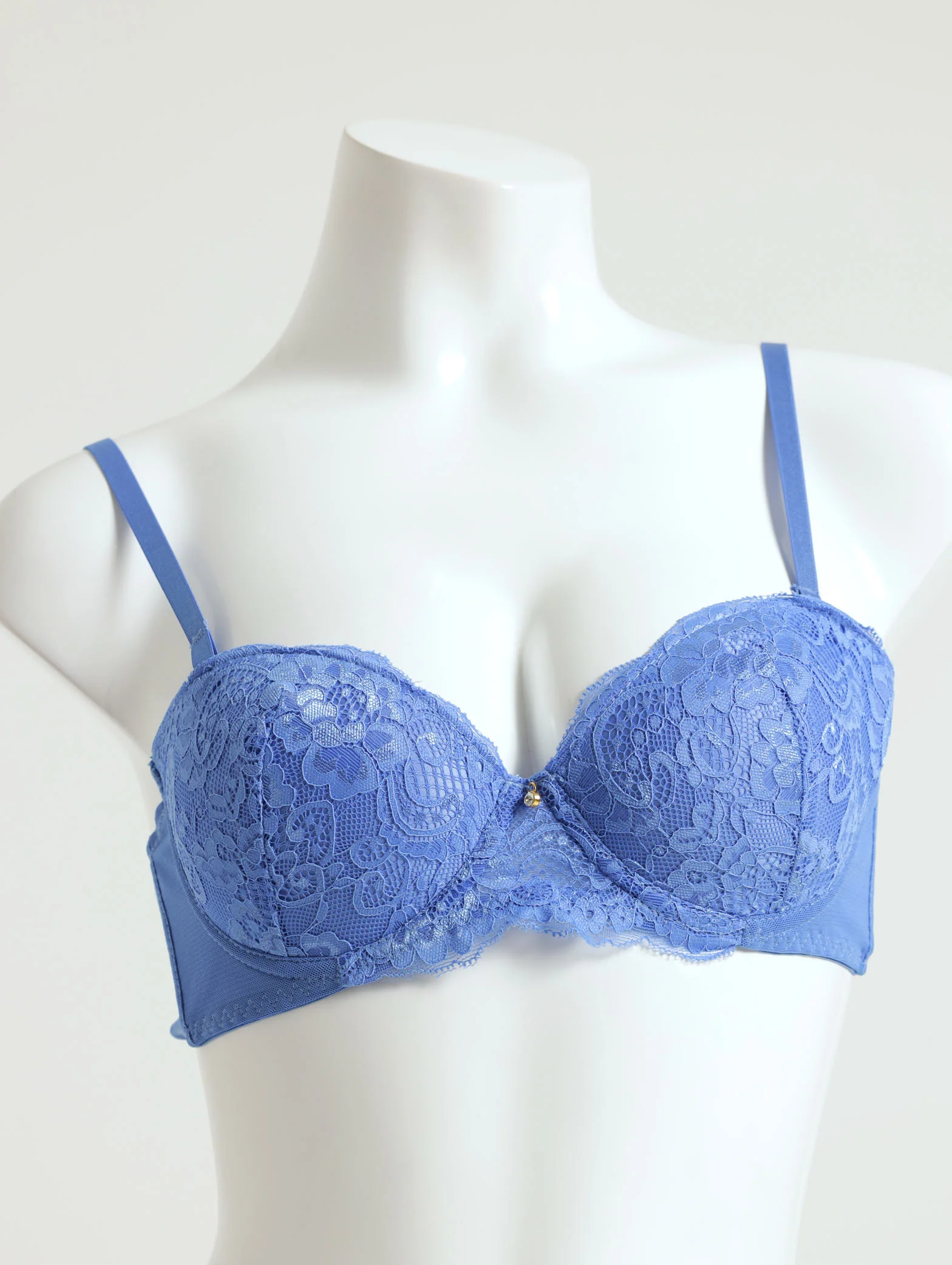 Twin Pack Balconette Bra - Blue/Grey