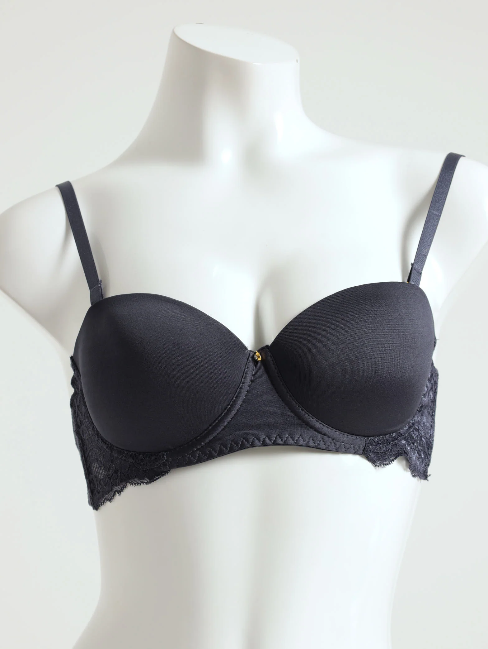 Twin Pack Balconette Bra - Blue/Grey - Image 2