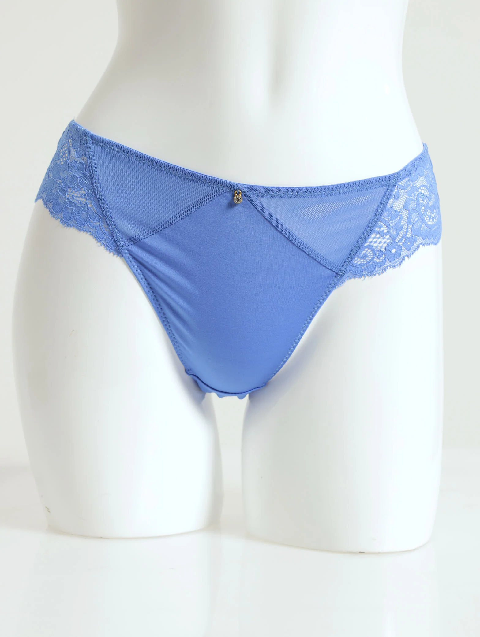 Twin Pack Brazilian Panty - Blue/Grey