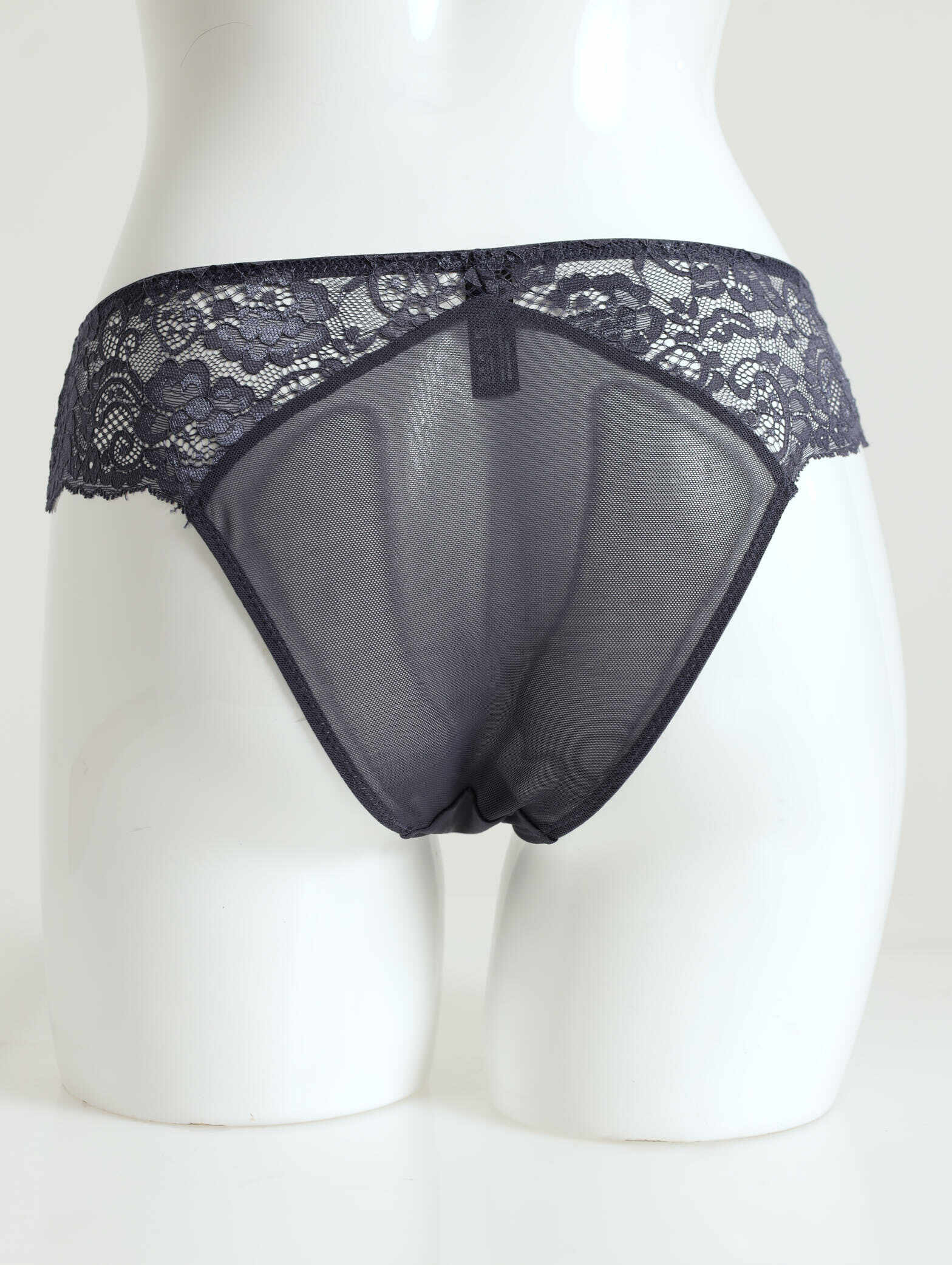 Twin Pack Brazilian Panty - Blue/Grey - Image 3