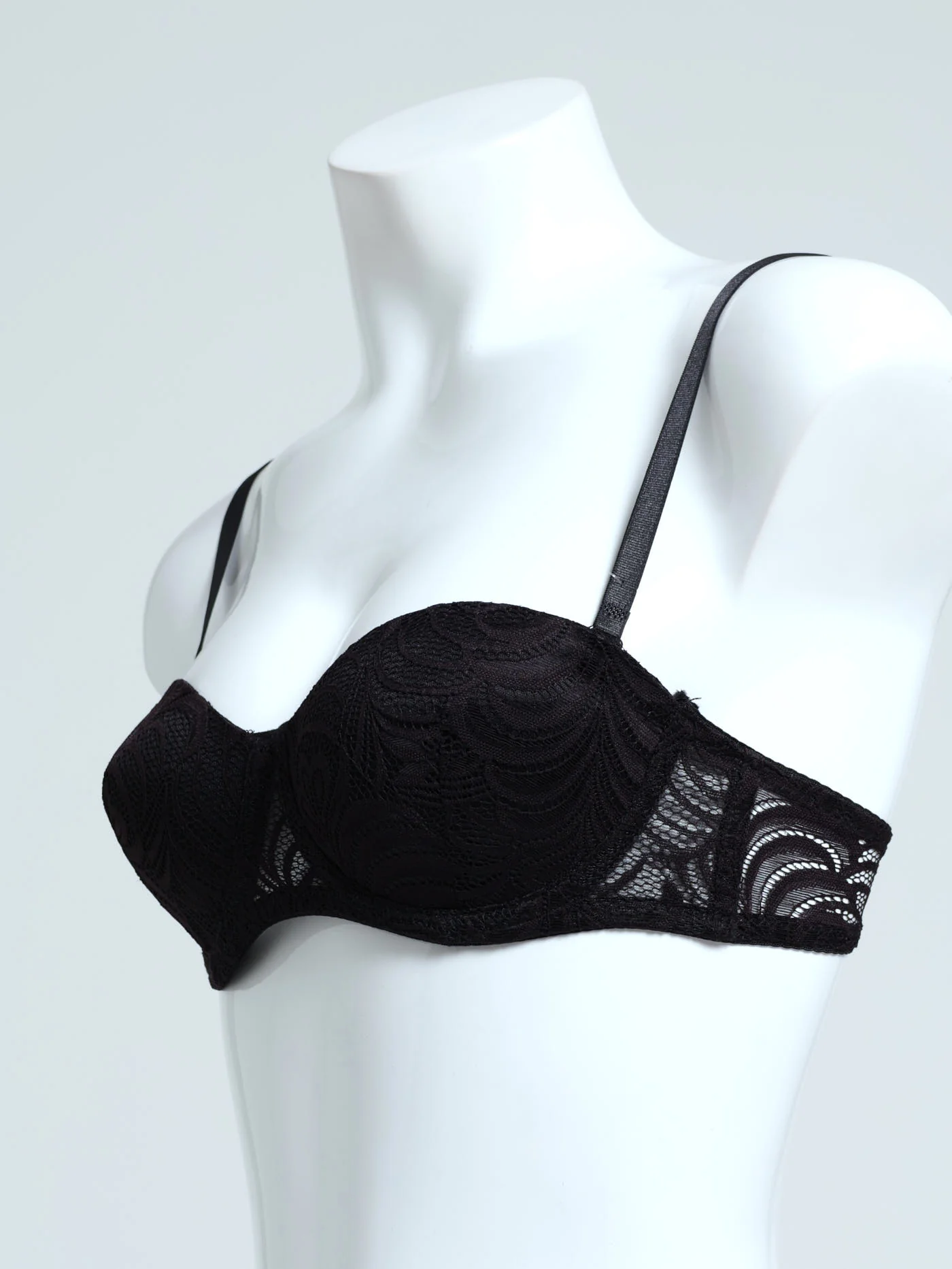 Twin Pack Lace Balconette Bra - Black/Bossa Nova Red - Image 3