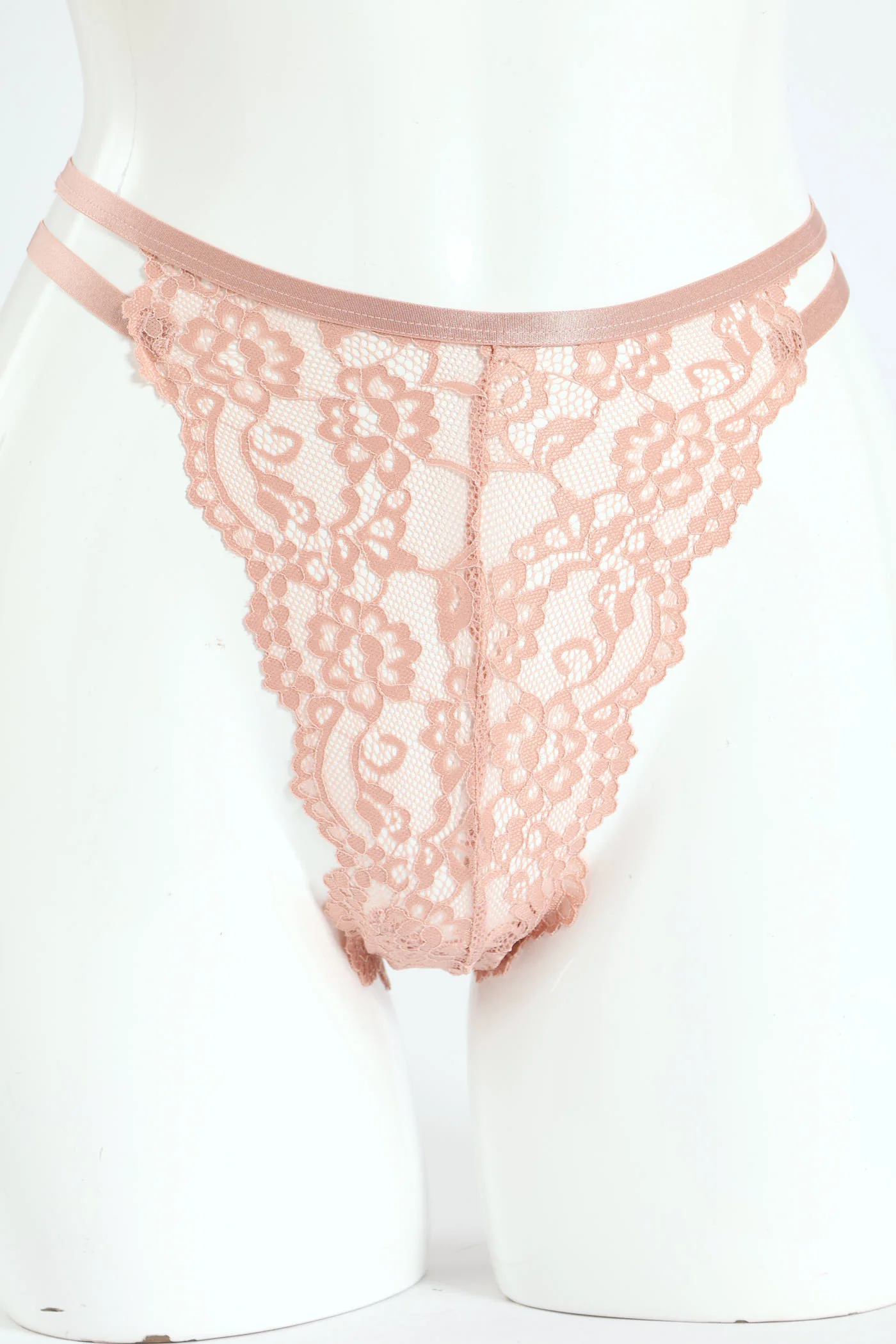 Twin Pack Lace Balconette Panties - Mountain View/Sepia Rose