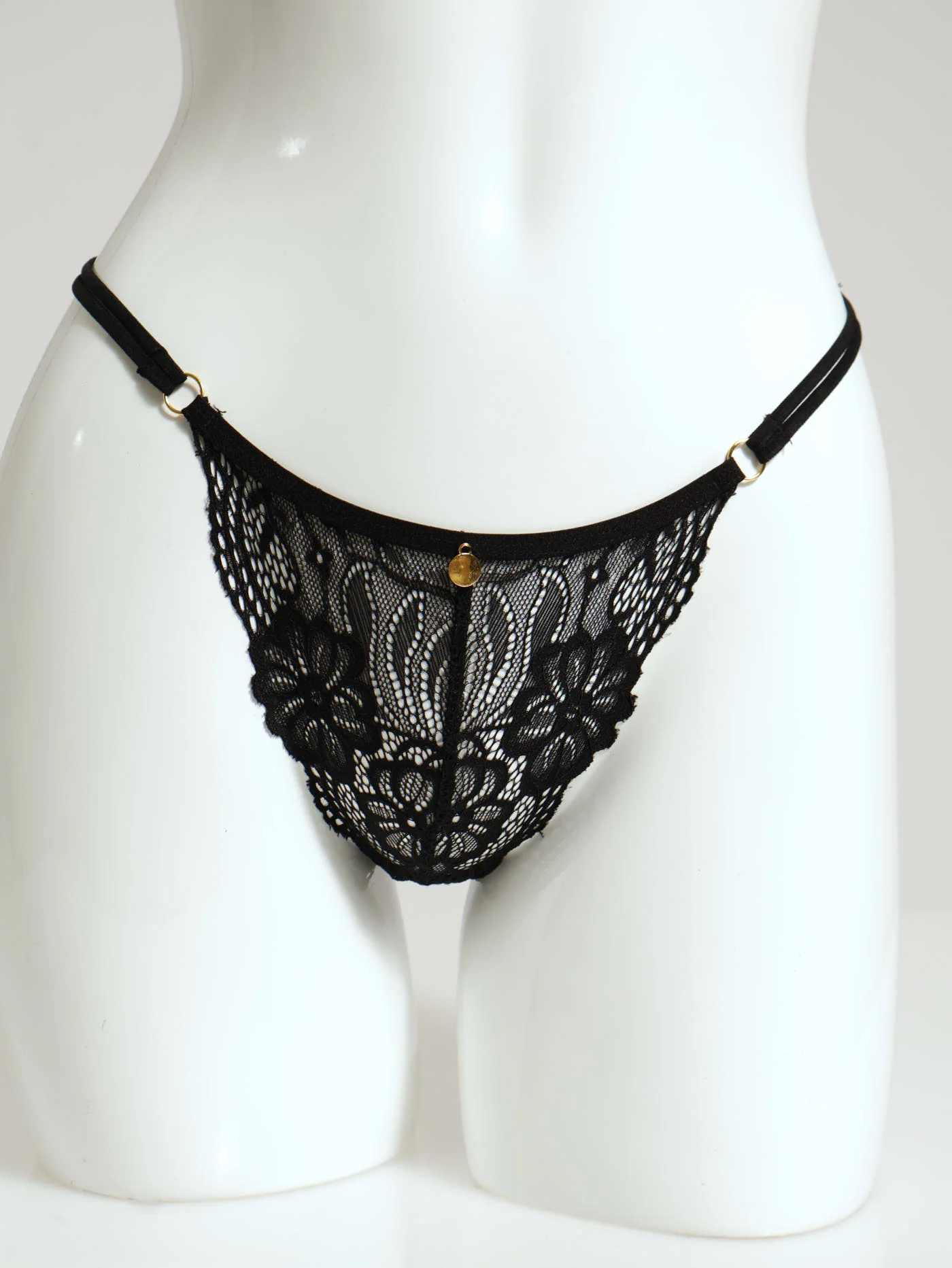 Twin Pack Tanga Brazilian Panties - Blue/Black