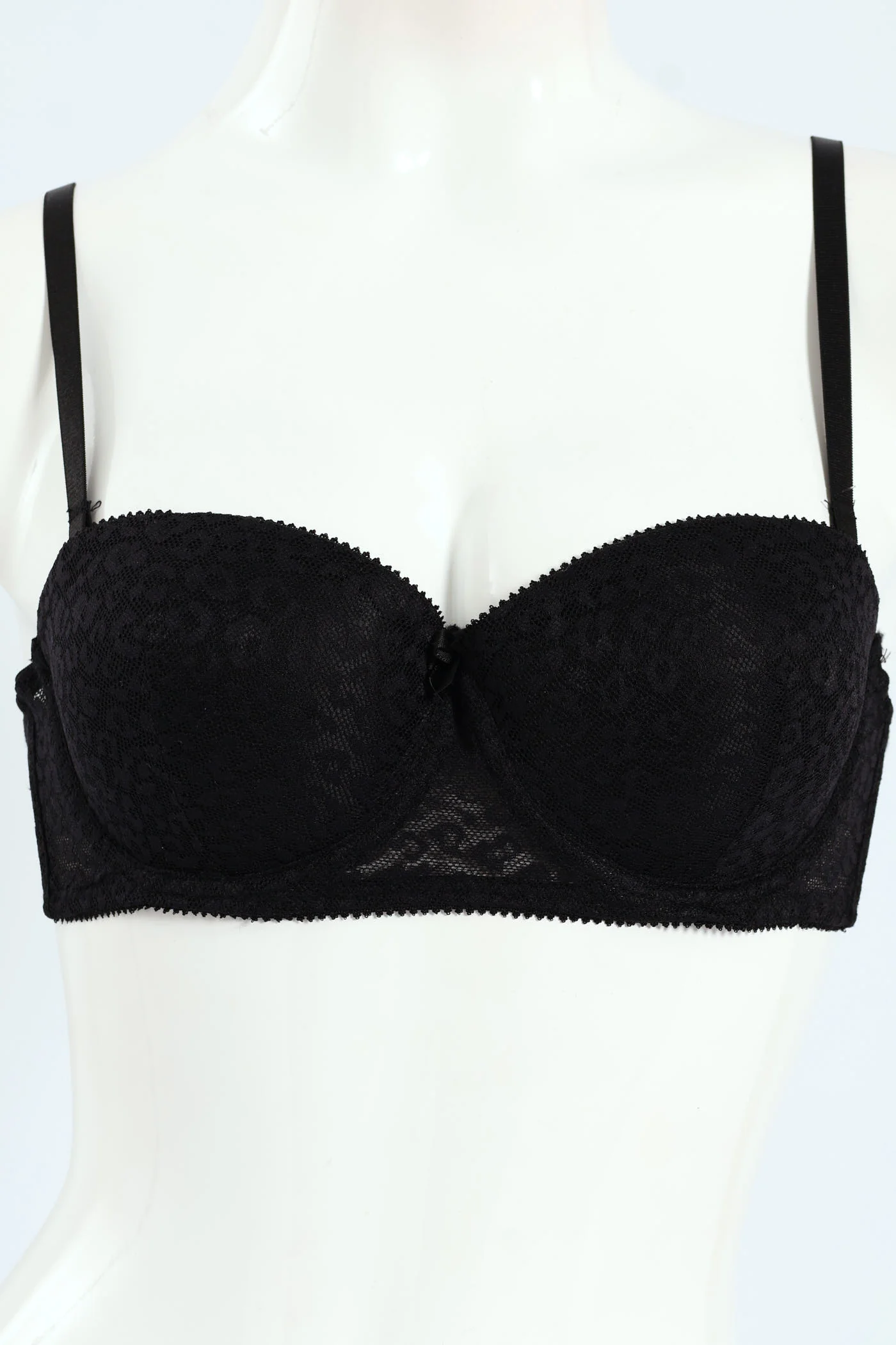 Twinpack Animal Lace Balconette Bra - Black/Black Plum