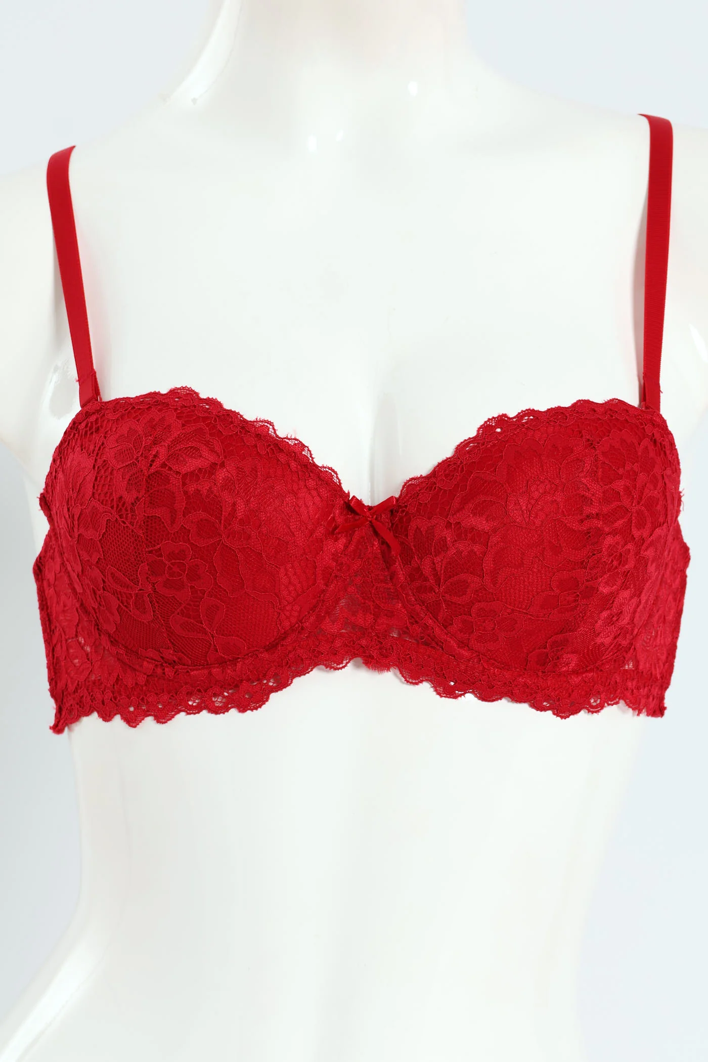 Twinpack Galloon Lace Balconette Bra - Black/Red - Image 2