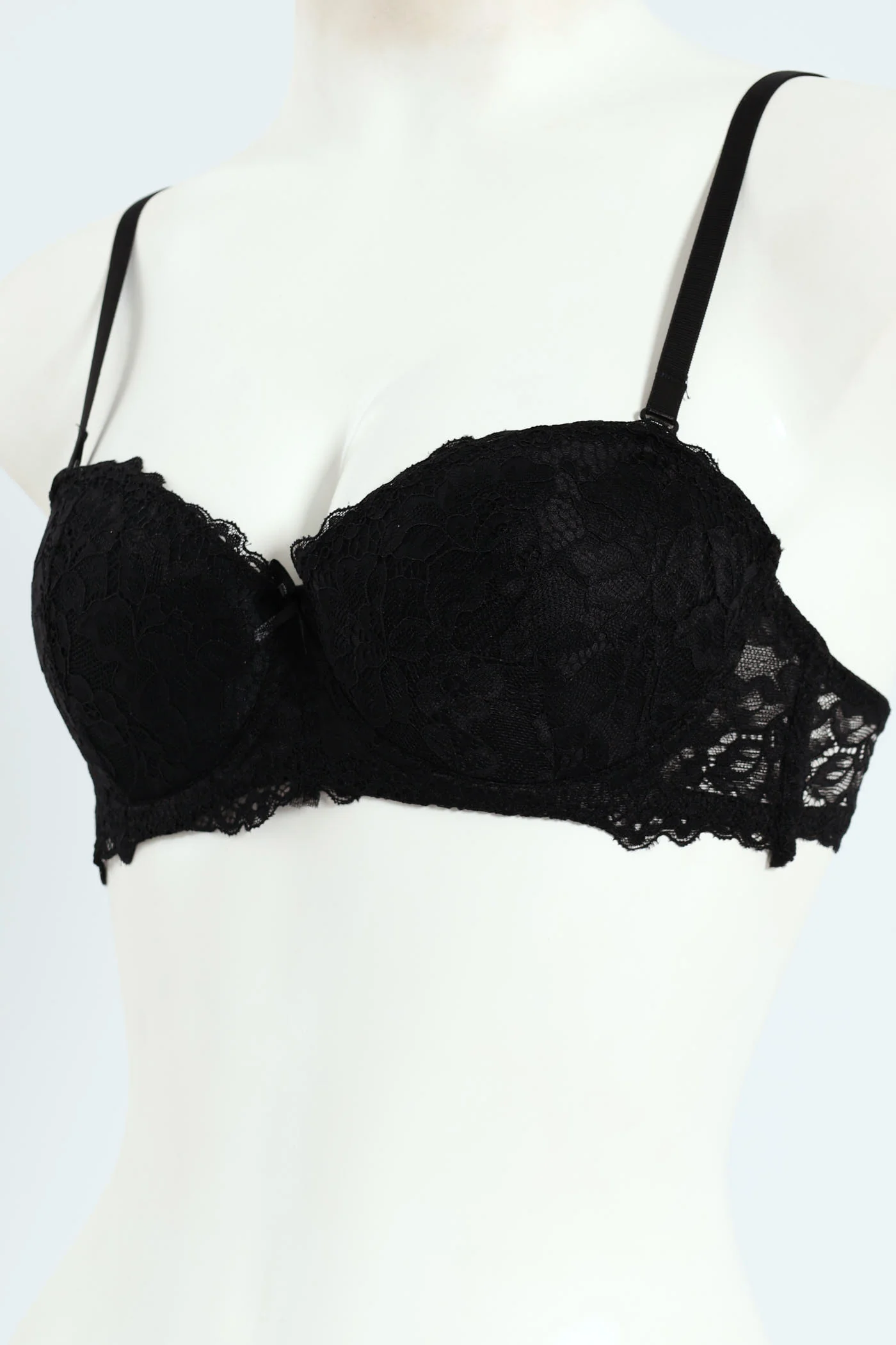 Twinpack Galloon Lace Balconette Bra - Black/Red - Image 4