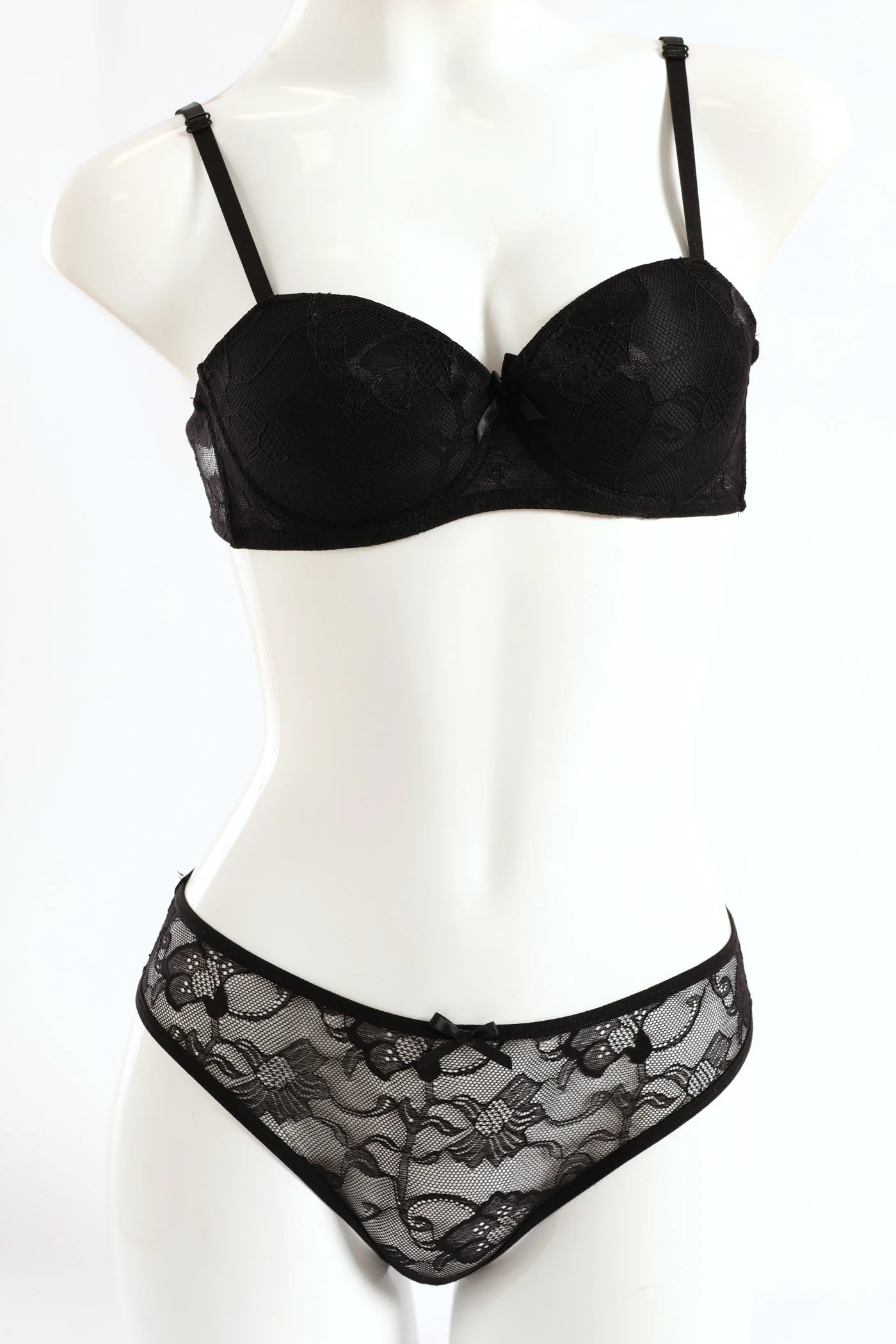 Twinpack Lace Balconette Bra - Black/Baked Apple - Image 5