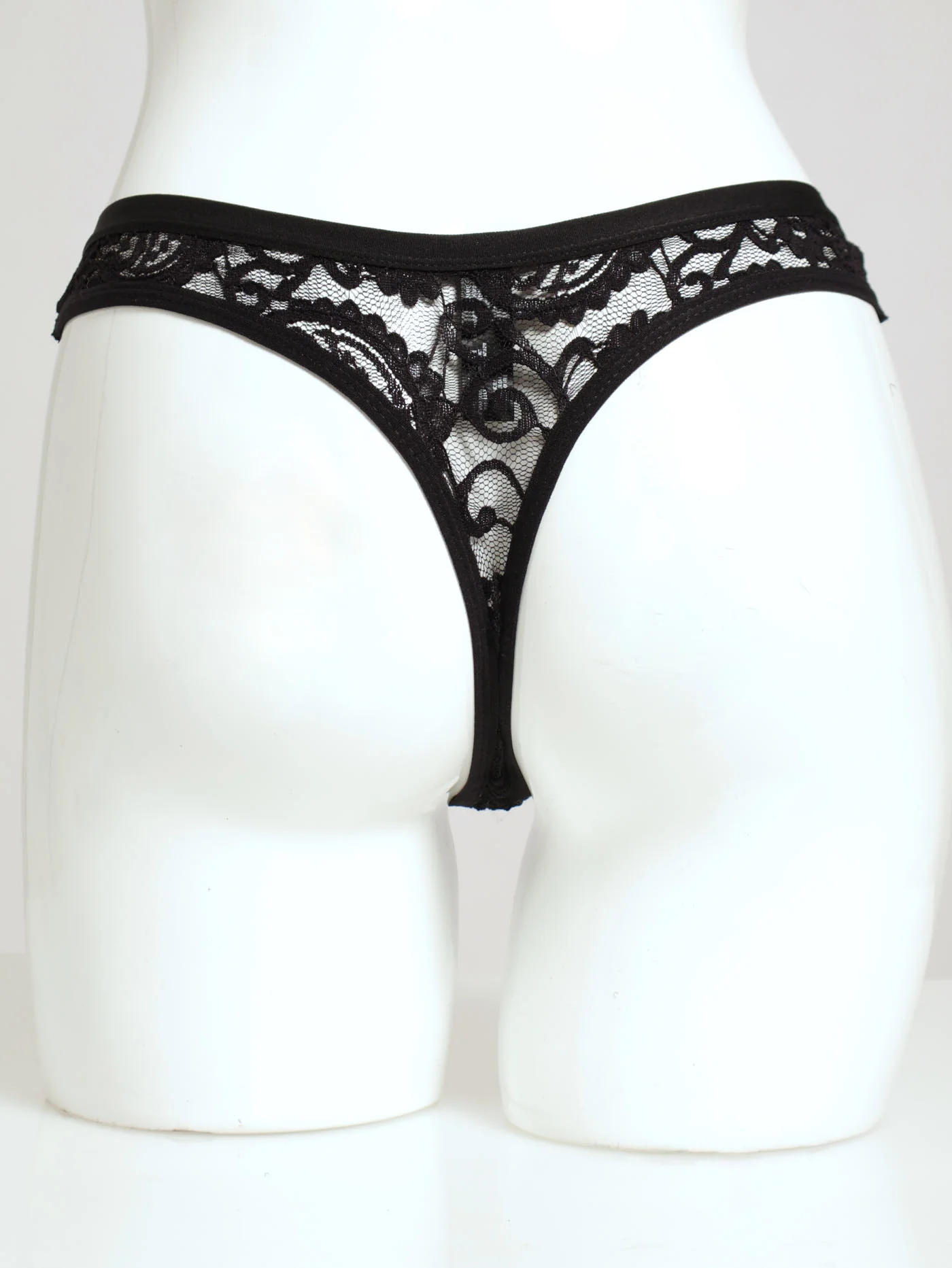 Twin Pack Lace G-String - Black Plum/Wine - Image 3