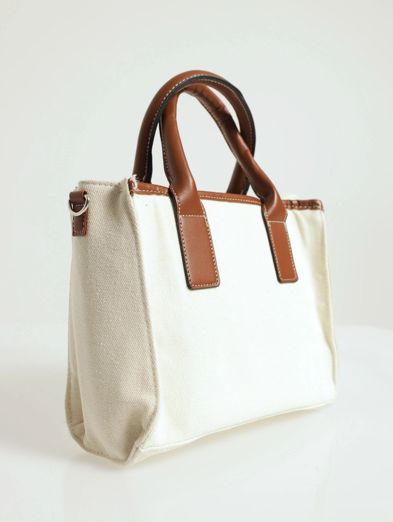 Two Toned Canvas Tote Bag - Image 2