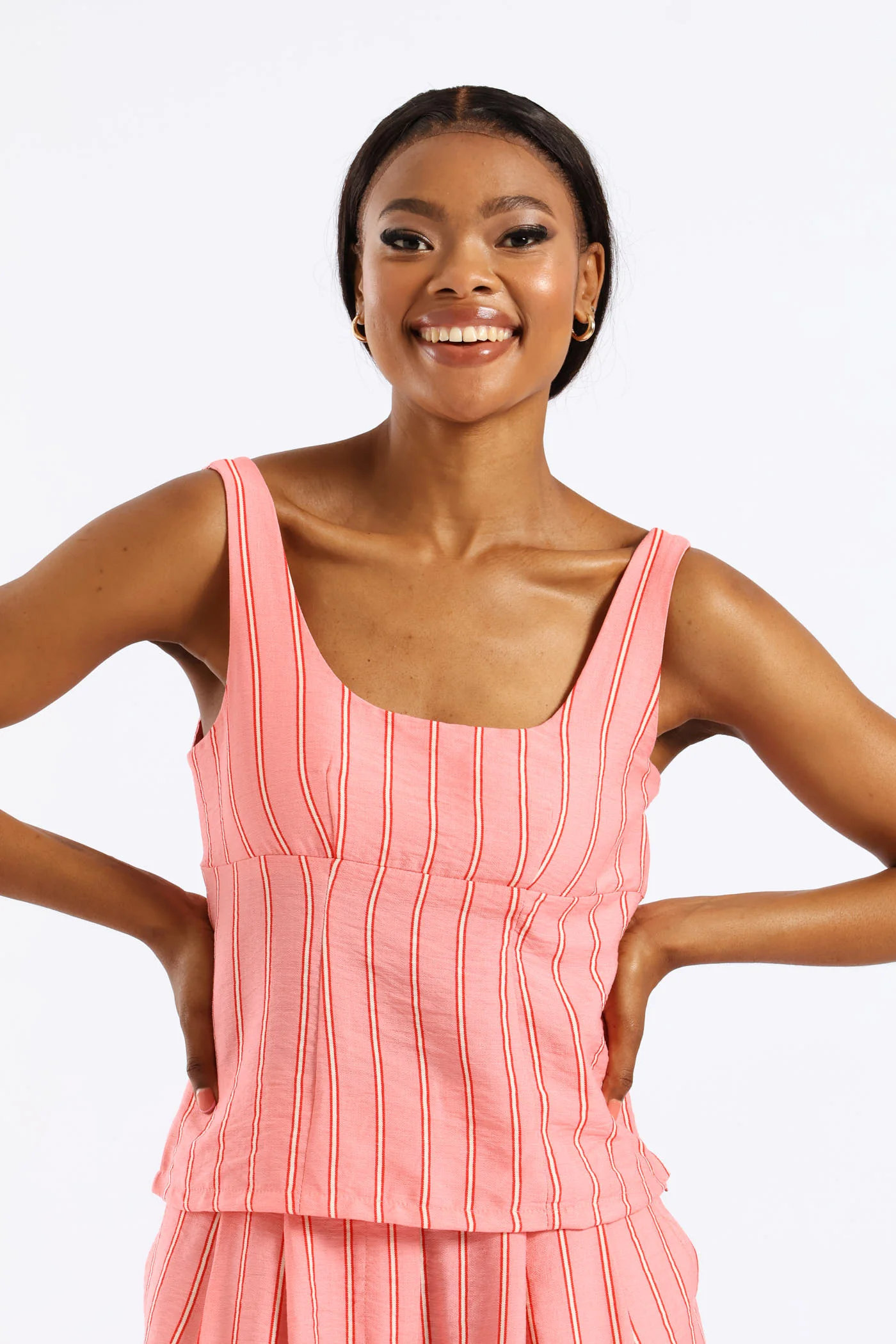 Underbust Detail Fitted Cami Top - Multi - Image 6