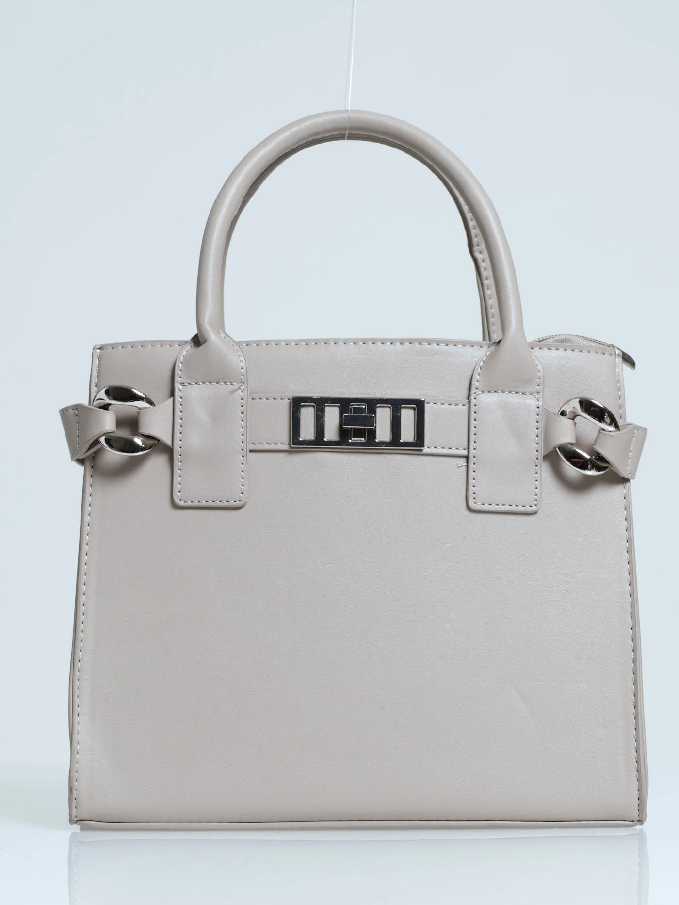 Update Lock & Chain Tote Bag - Taupe